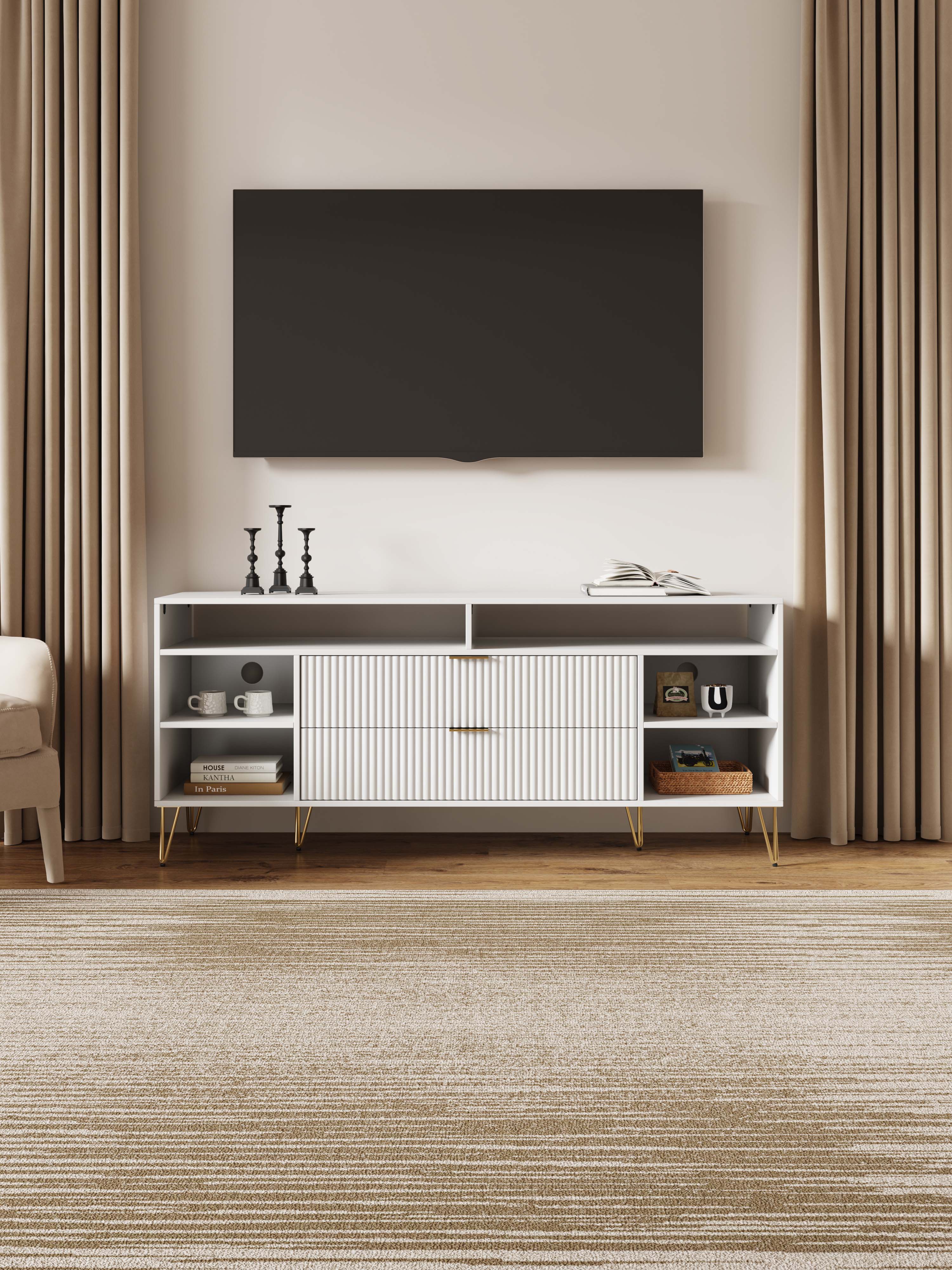 DUMBO 63" TV Stand in White - Image 2