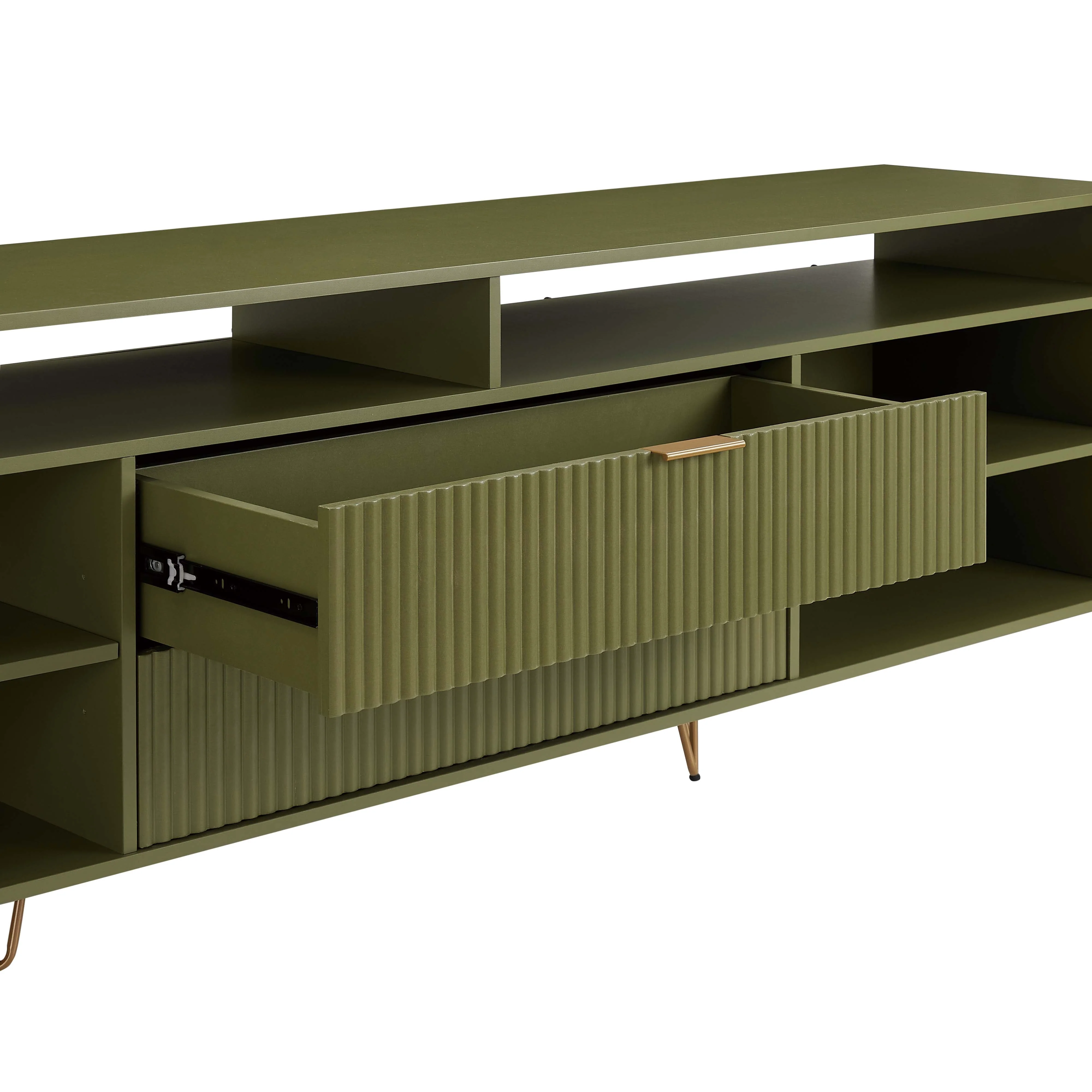 DUMBO 85" TV Stand in Olive Green - Image 6