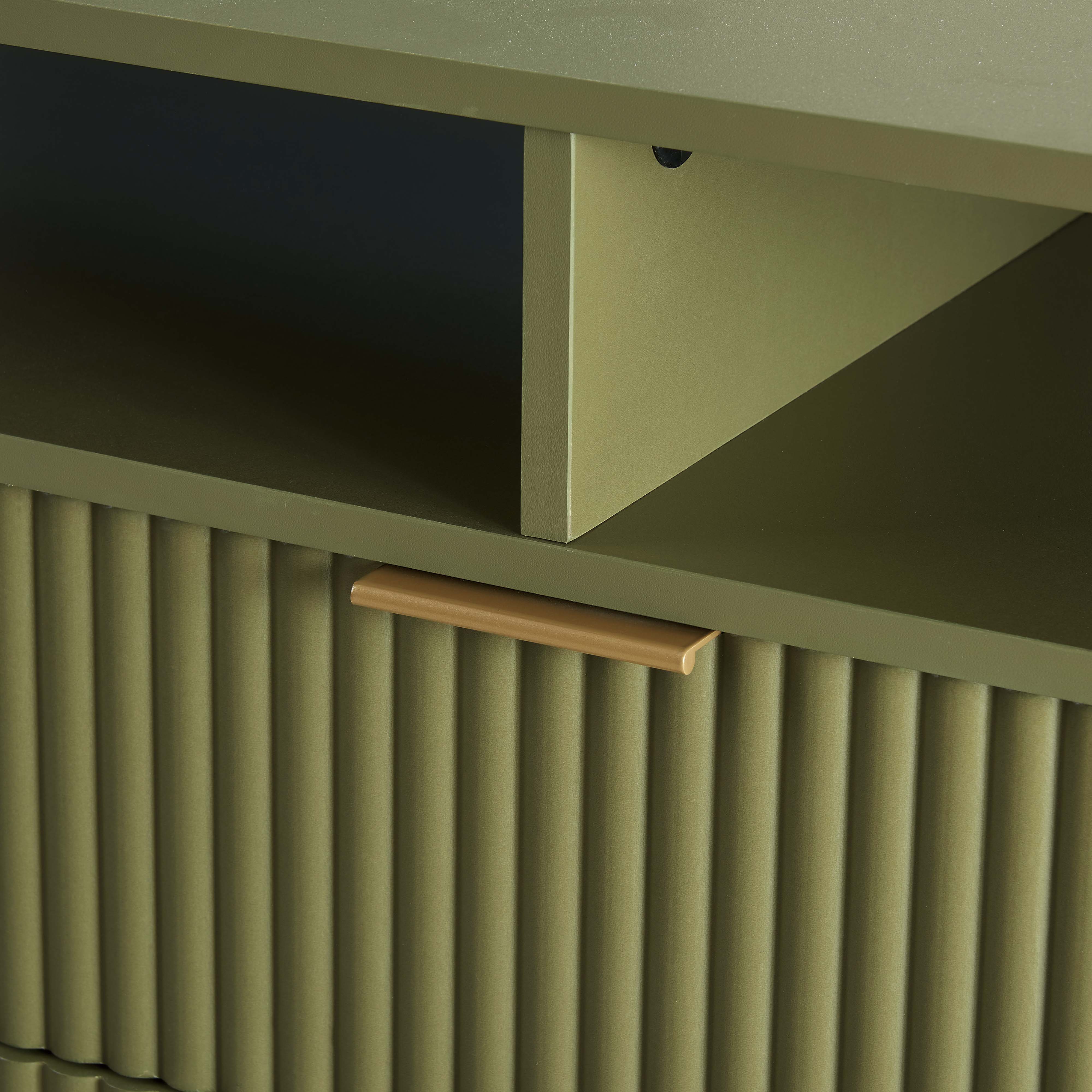 DUMBO 85" TV Stand in Olive Green - Image 7