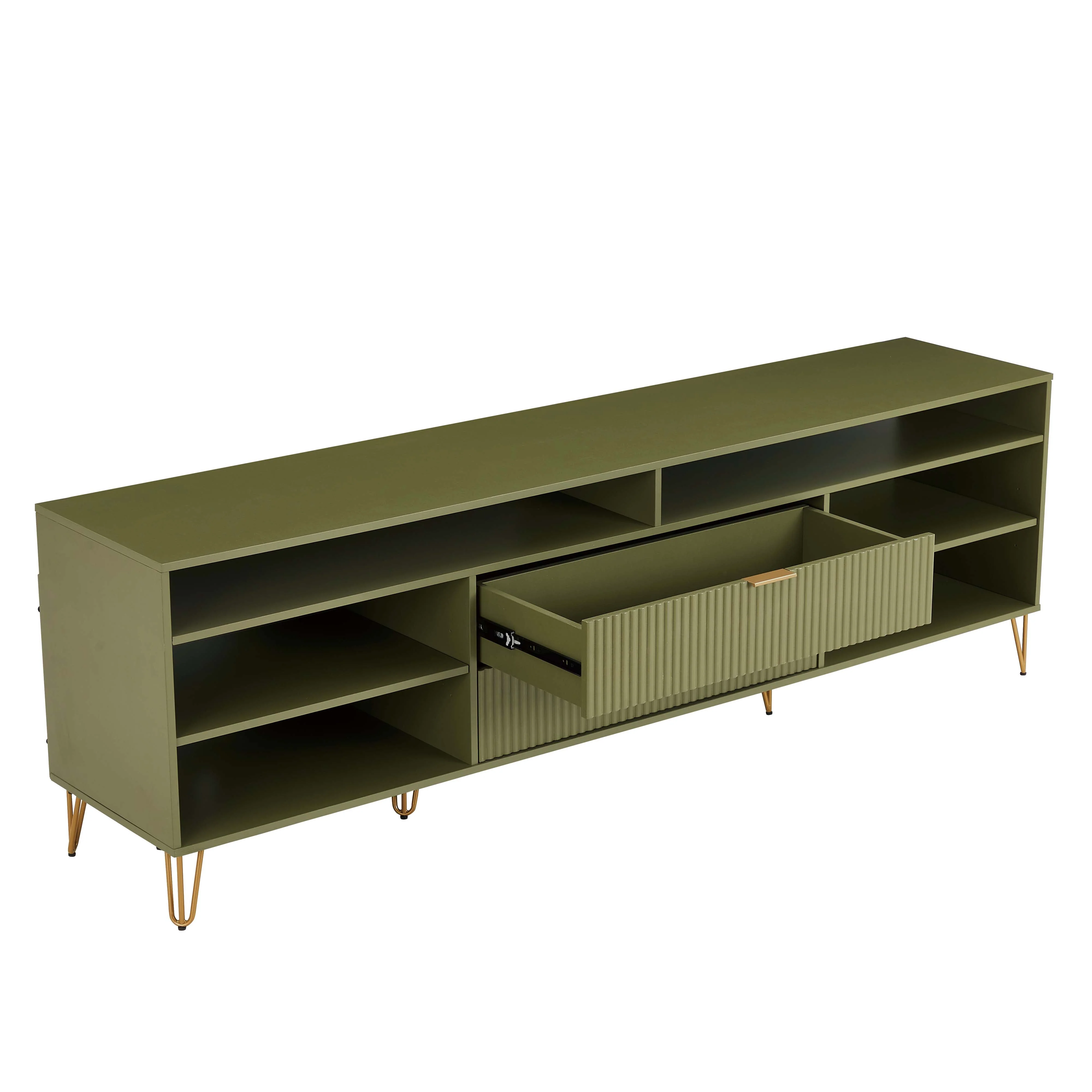 DUMBO 85" TV Stand in Olive Green - Image 9