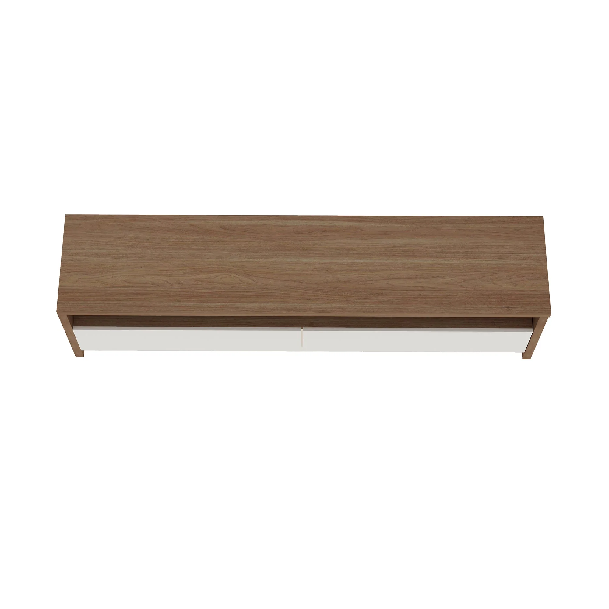 Duncan 70" TV Stand in Maple and Off White - Image 10