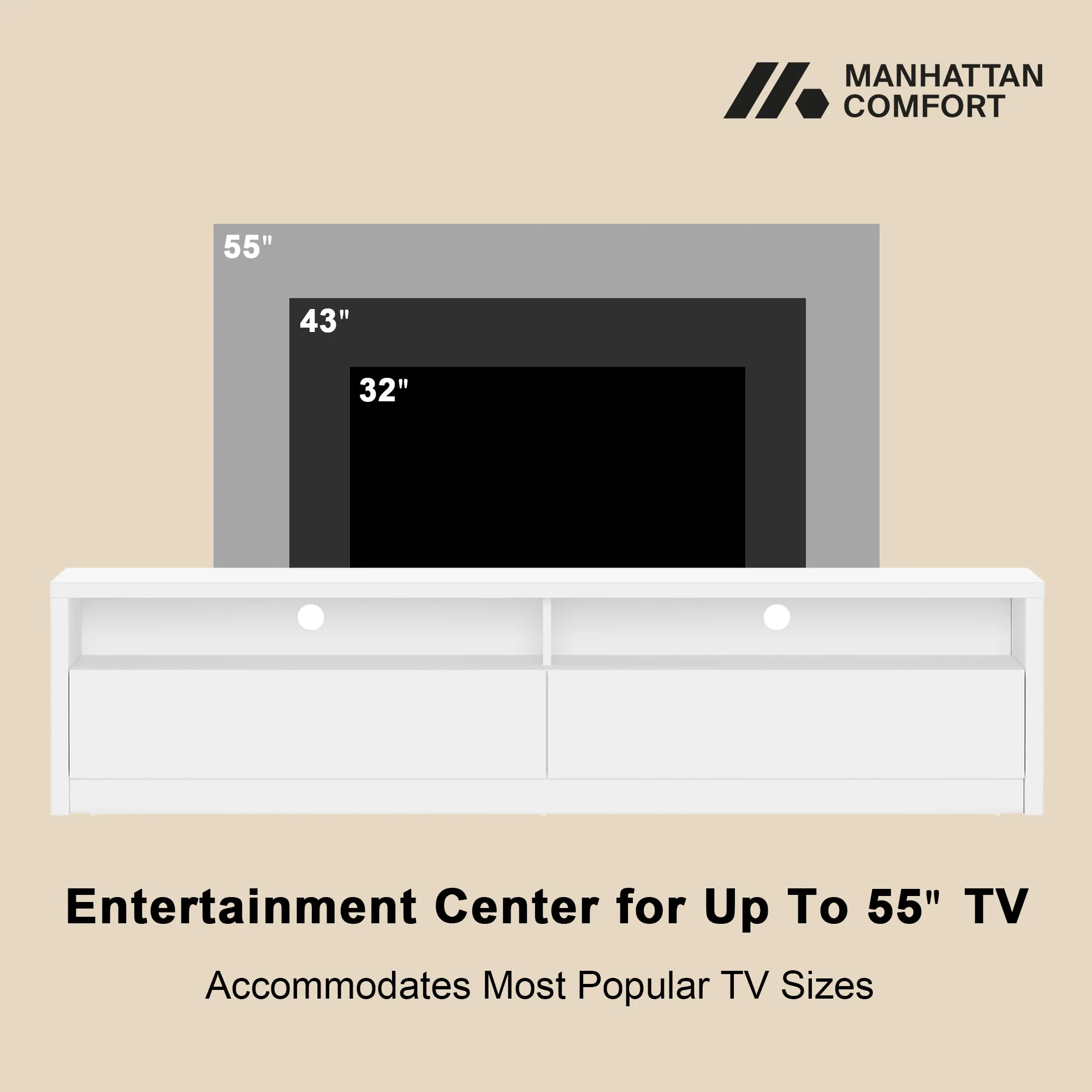 Duncan 70" TV Stand in White - Image 5