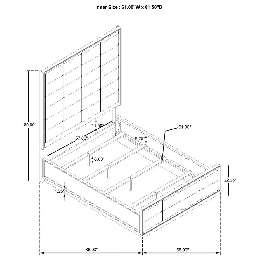 Durango Washed Oak 4-Piece Queen Bedroom Set - Image 16