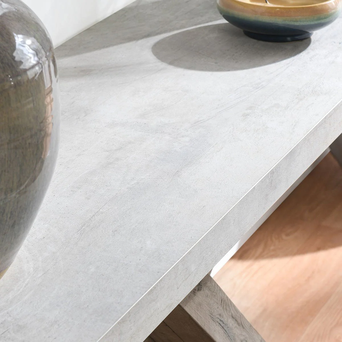 Durant Console Table - Antique White/Distressed Brown - Image 6