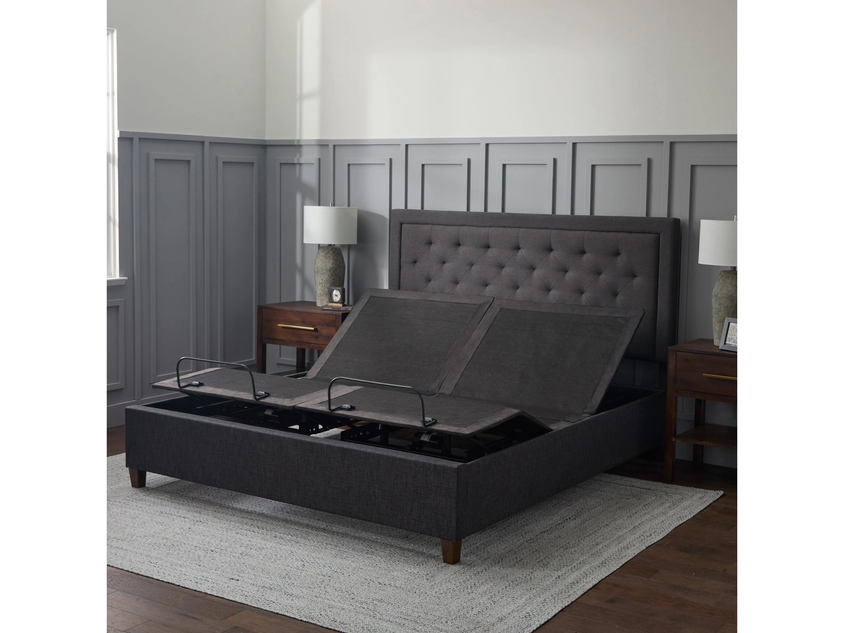E255 Charcoal Cal King Adjustable Bed Base
