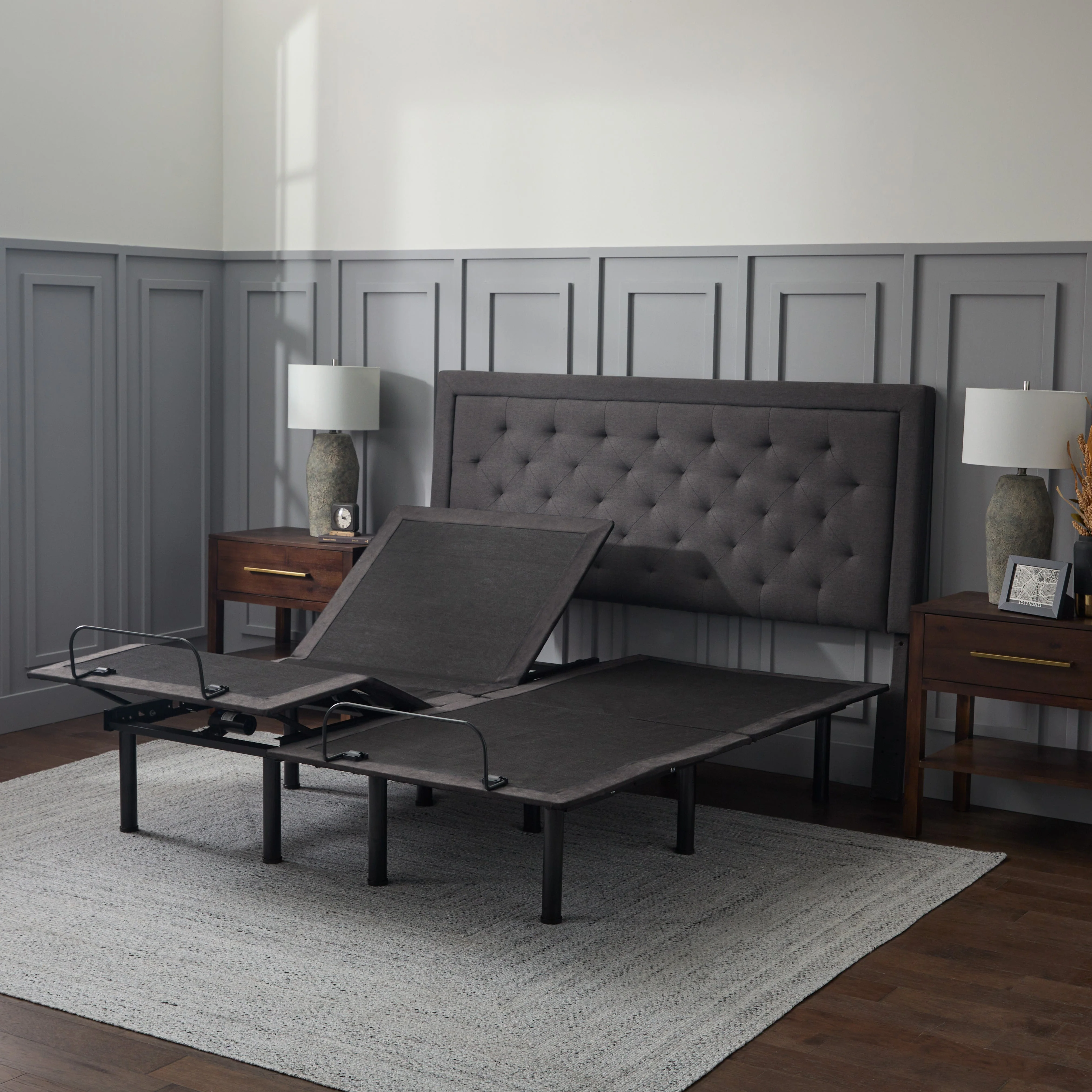 E255 Charcoal Twin XL Adjustable Bed Base - Image 8