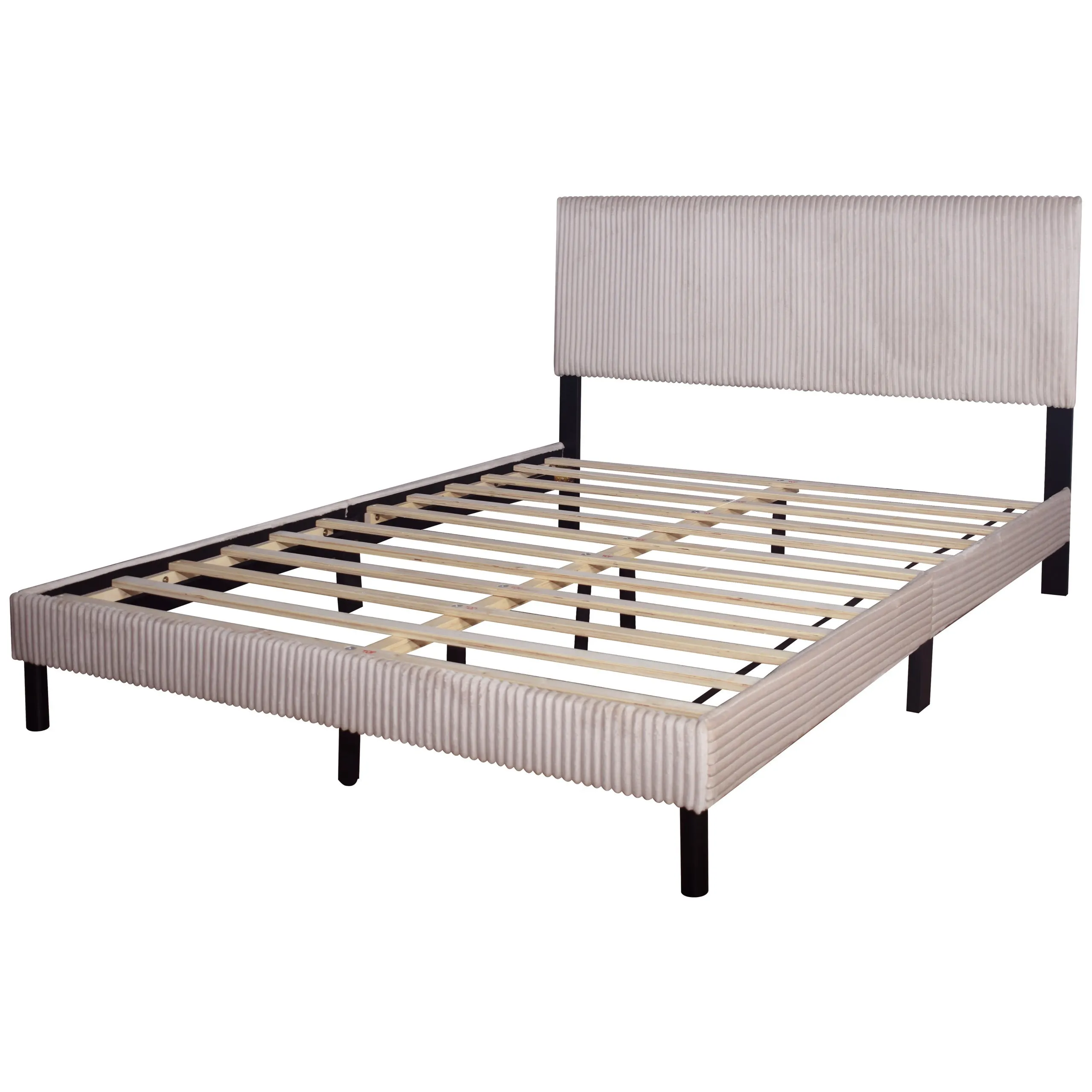Ease Beige Full Platform Bed - Image 2