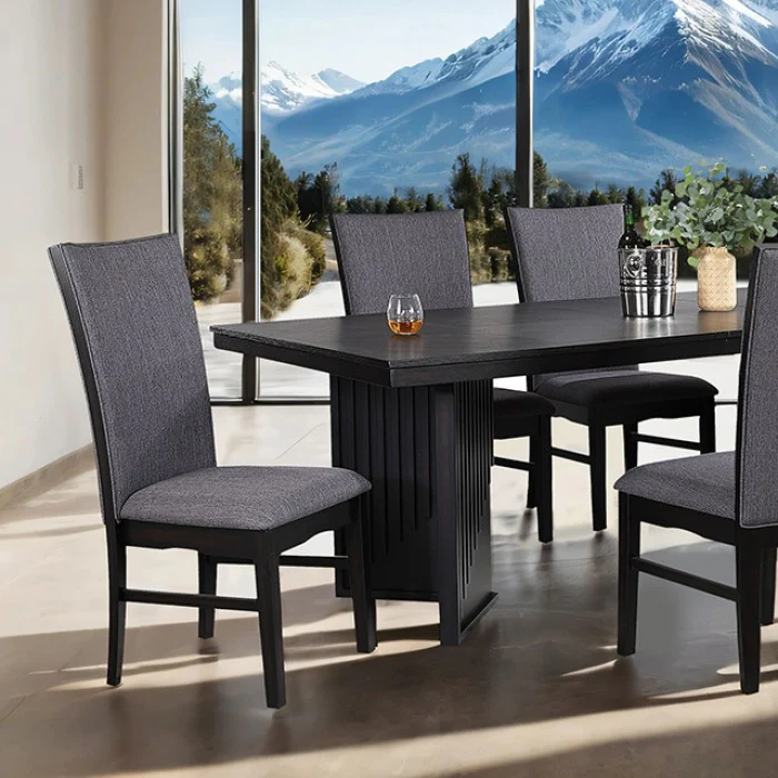 Easingwold Black 7-Piece Dining Room Set - Image 2