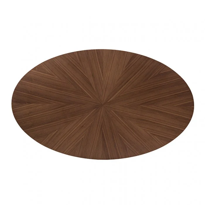 Ebikon Walnut Round 5-Piece Dining Room Set - Image 3