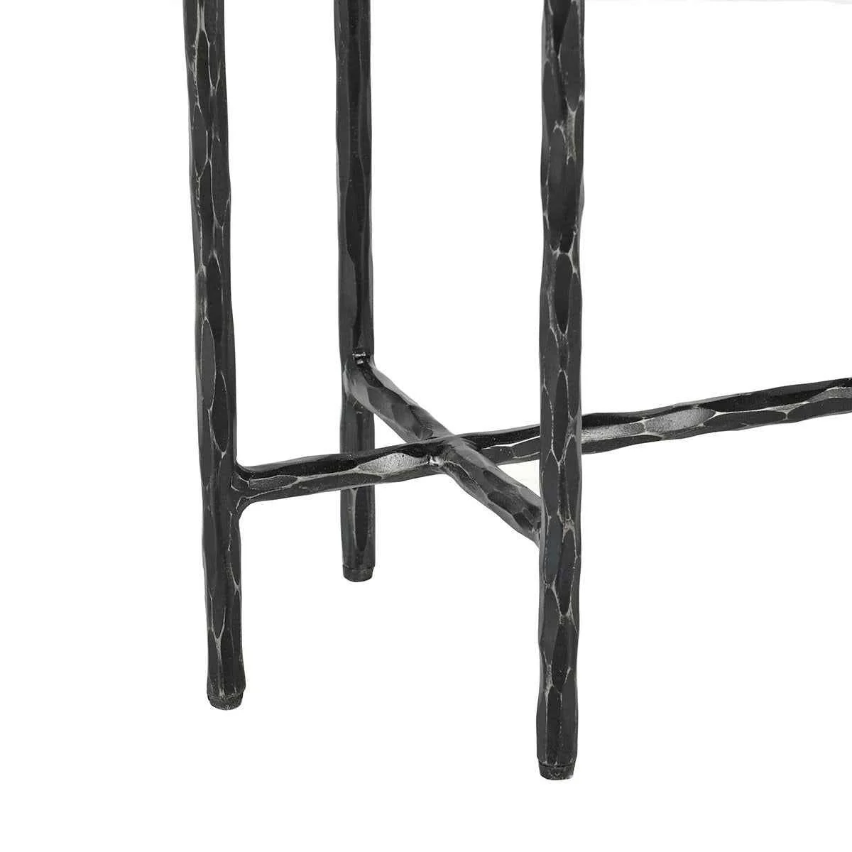 Echo Console Table - Hammered Metal/Blue Stone - Image 4