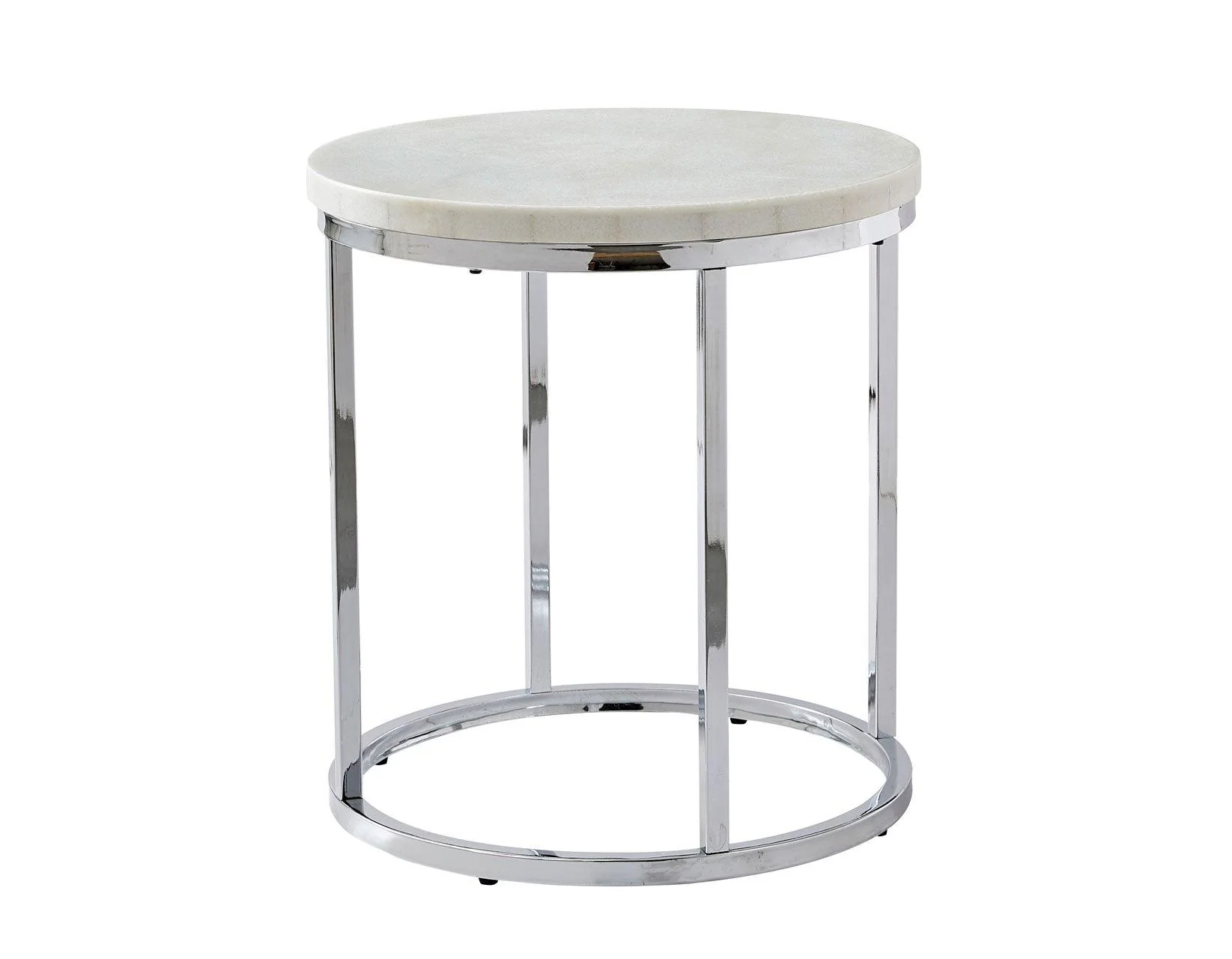 Echo White Marble Top Chairside End Table - Image 3