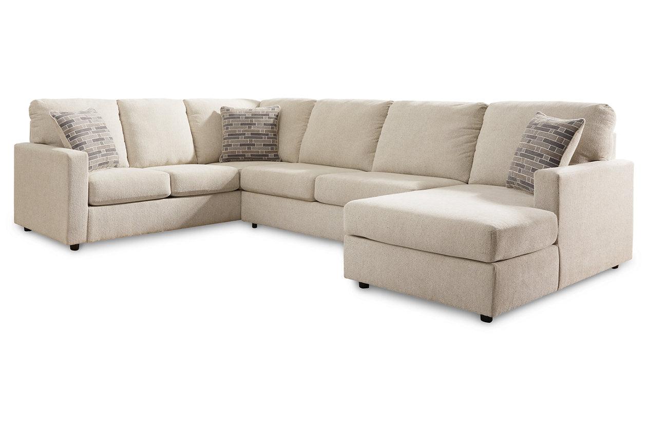 Edenfield Linen 3-Piece Right Arm Facing (RAF) Chaise Sectional - Image 3