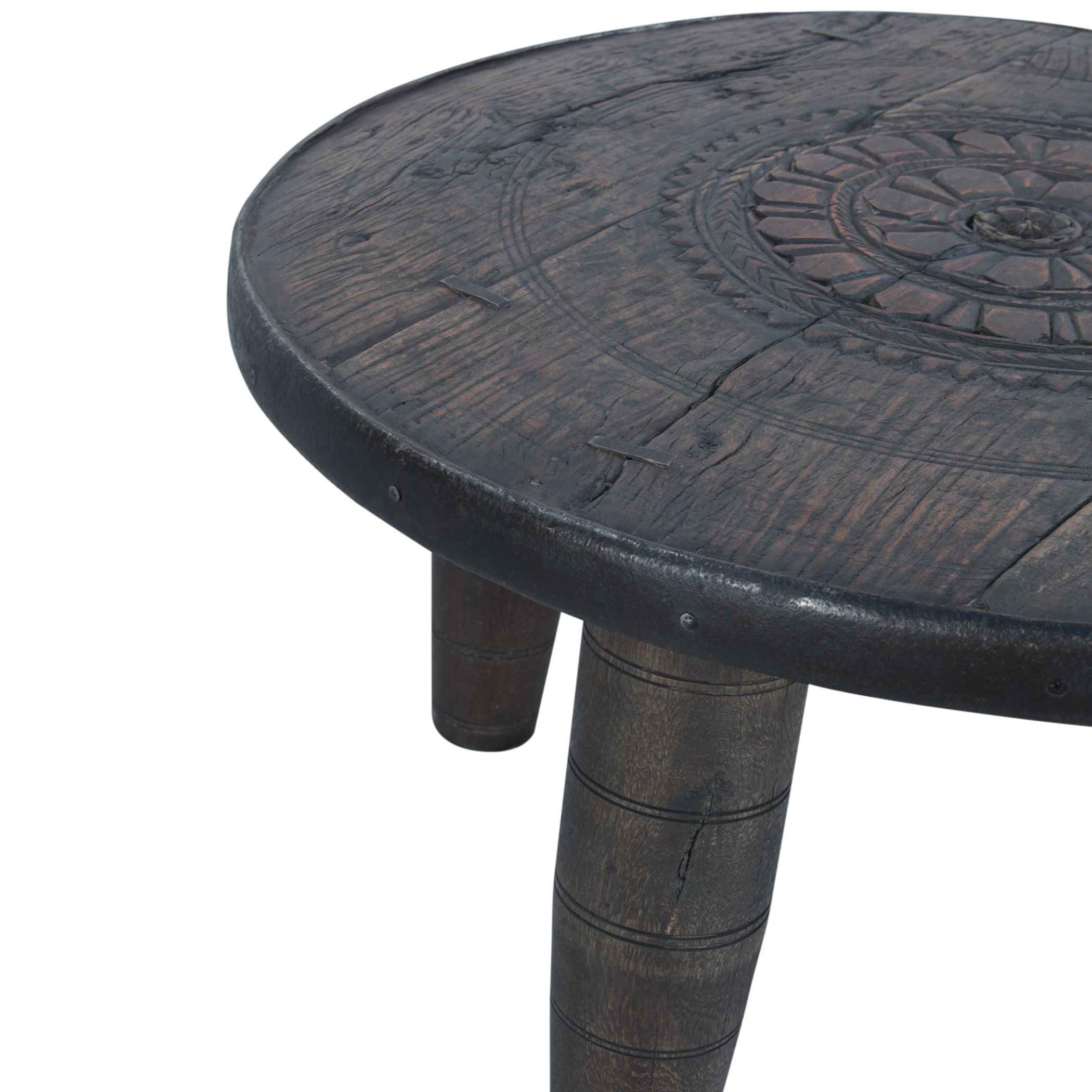 Eiffel 35" Round Wheel Coffee Table - Image 2