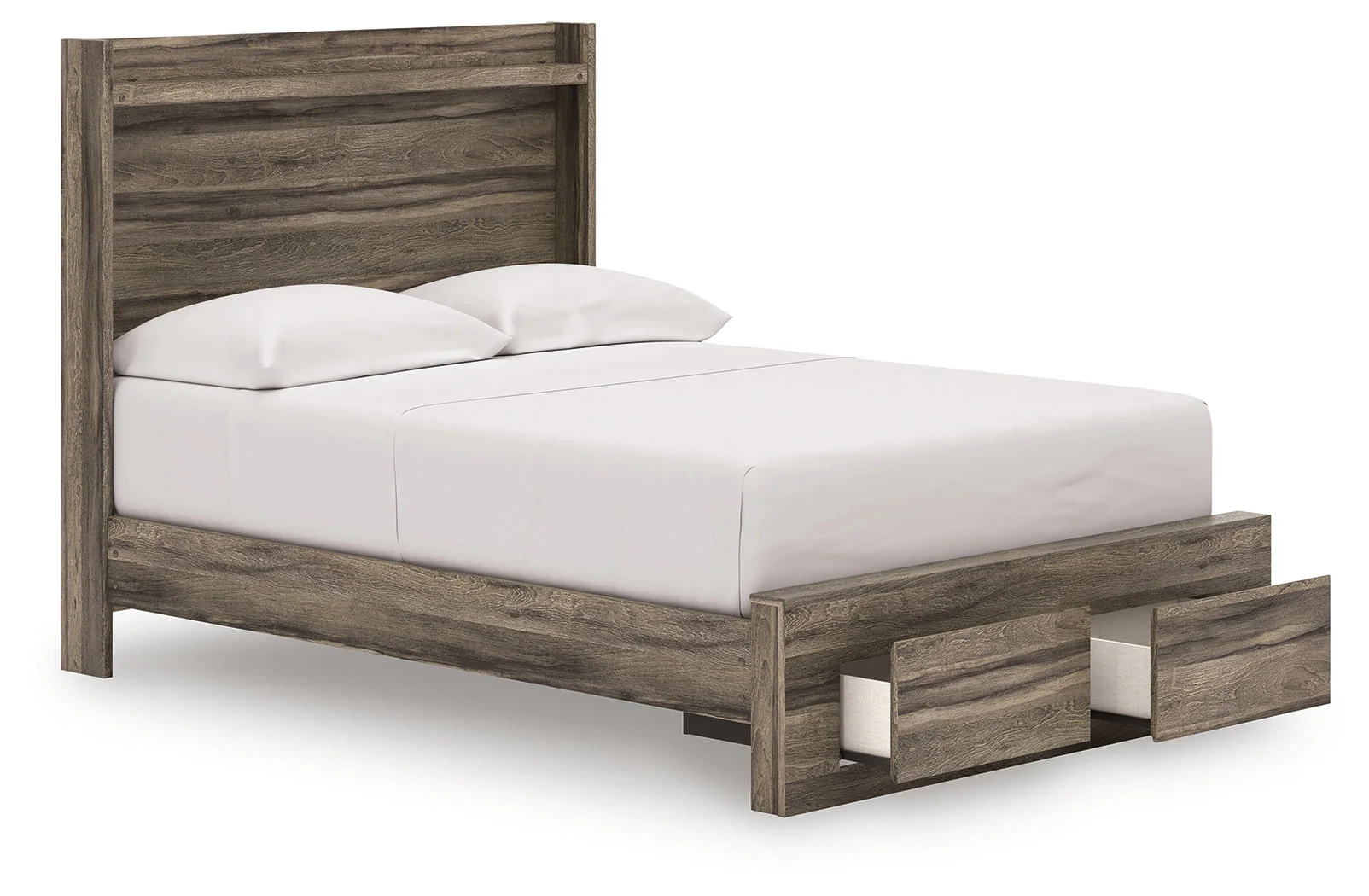 Elbrim Brown Full Panel Storage Bed