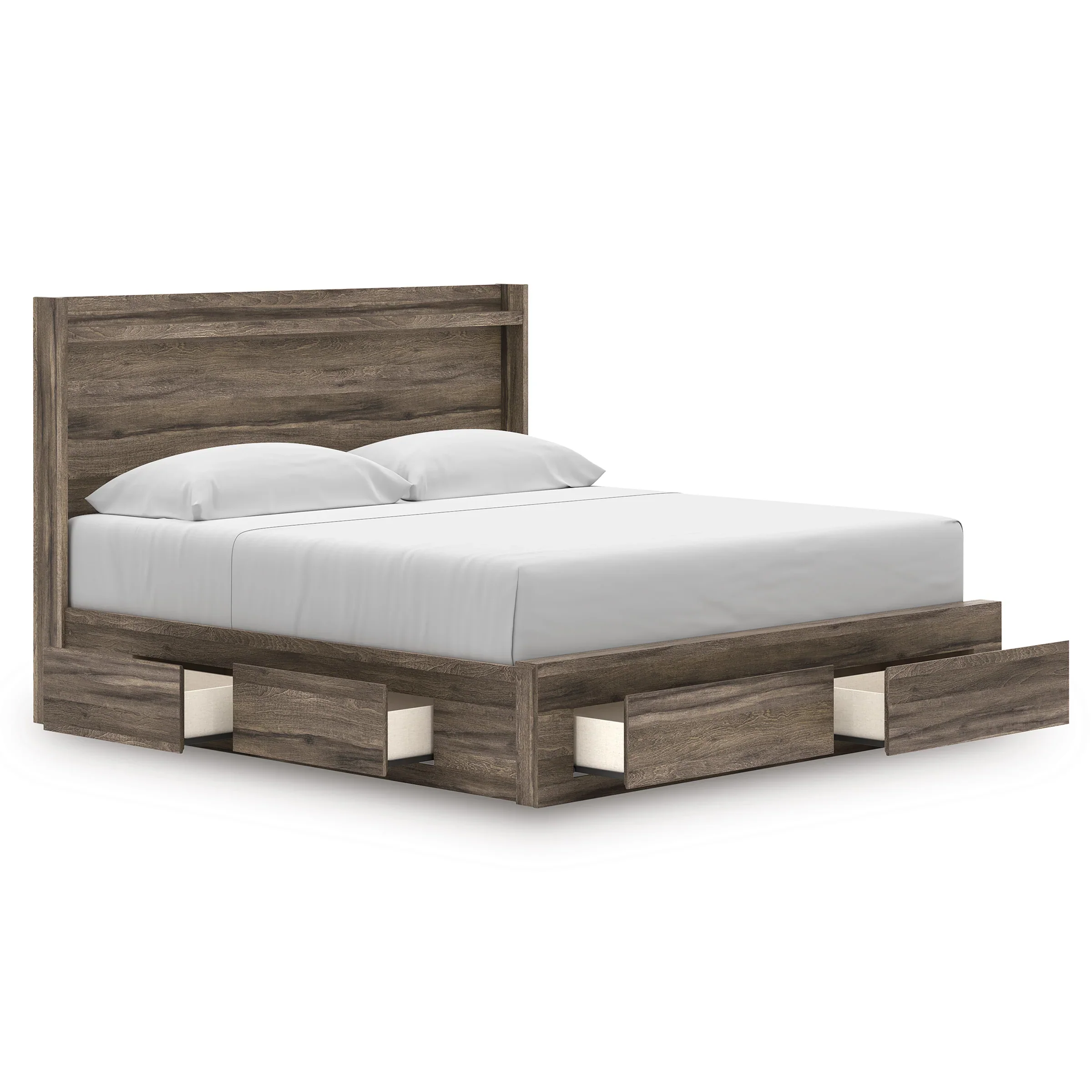 Elbrim Brown King Platform Storage Bed - Image 4