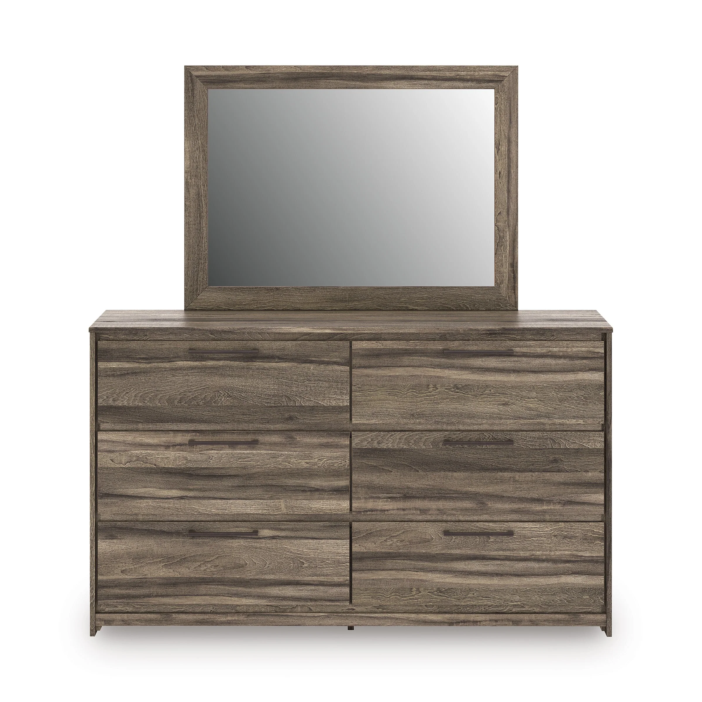 Elbrim Brown LED Storage Panel Bedroom Set with 6 Drawers - Image 11