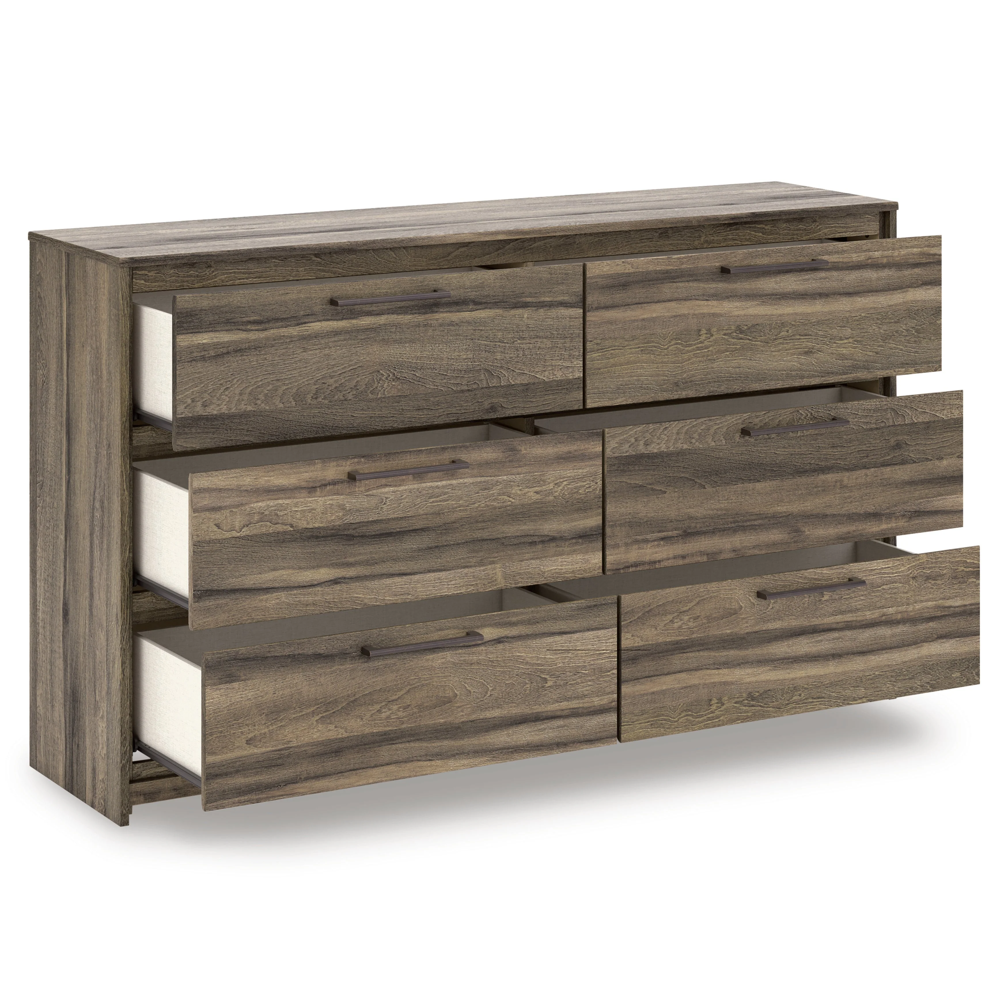 Elbrim Brown LED Storage Panel Bedroom Set with 6 Drawers - Image 17