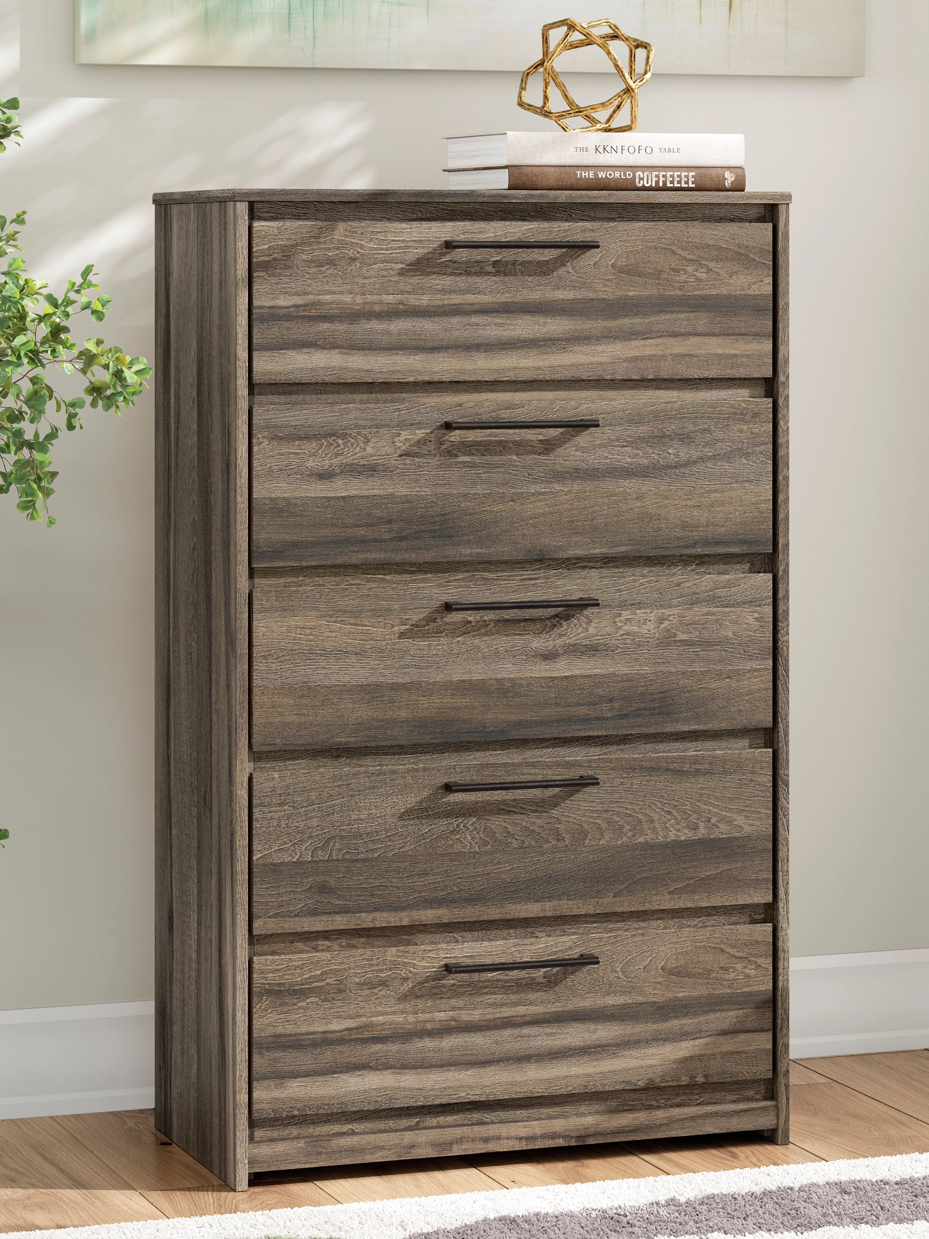 Elbrim Brown LED Storage Panel Bedroom Set with 6 Drawers - Image 18