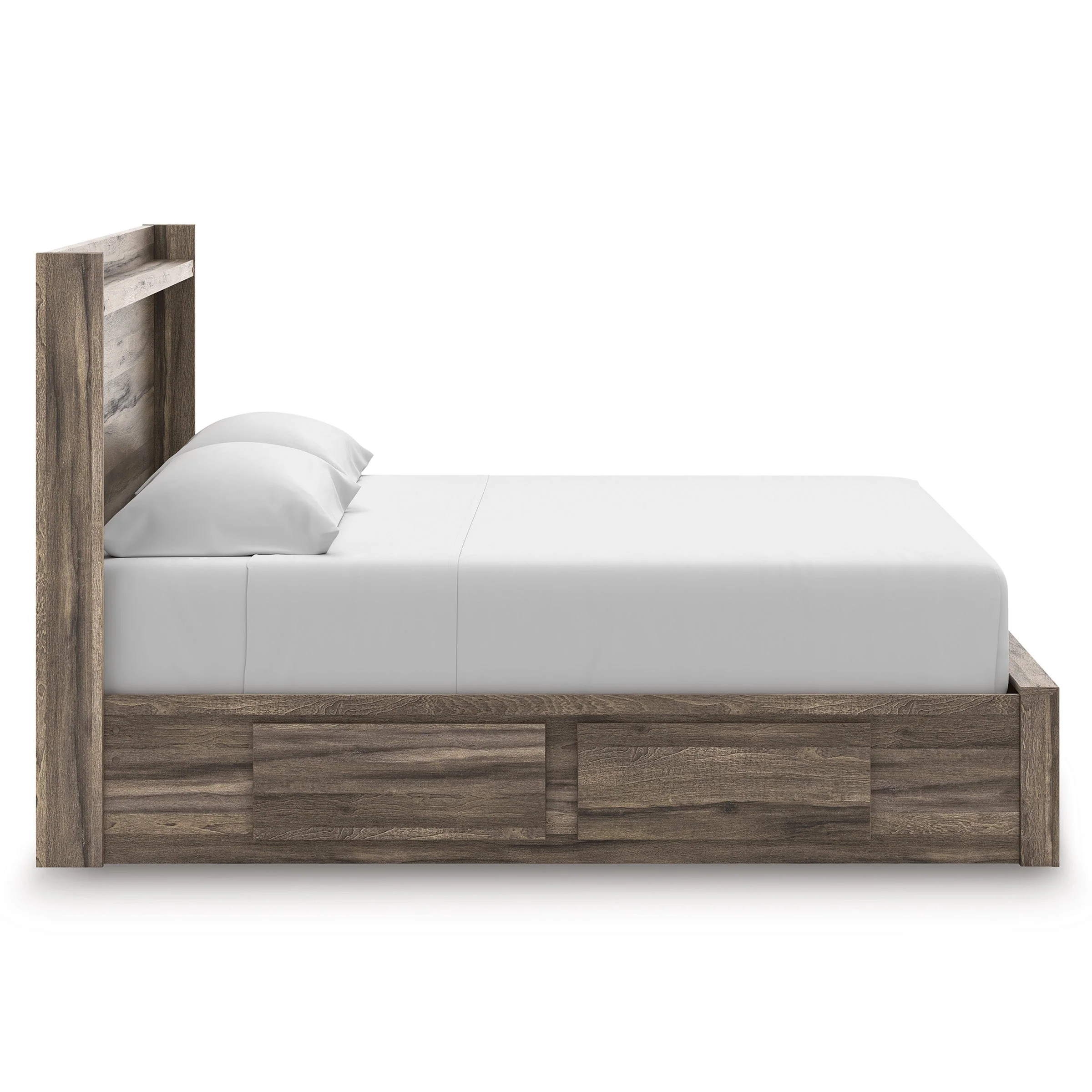 Elbrim Brown LED Storage Panel Bedroom Set with 6 Drawers - Image 7