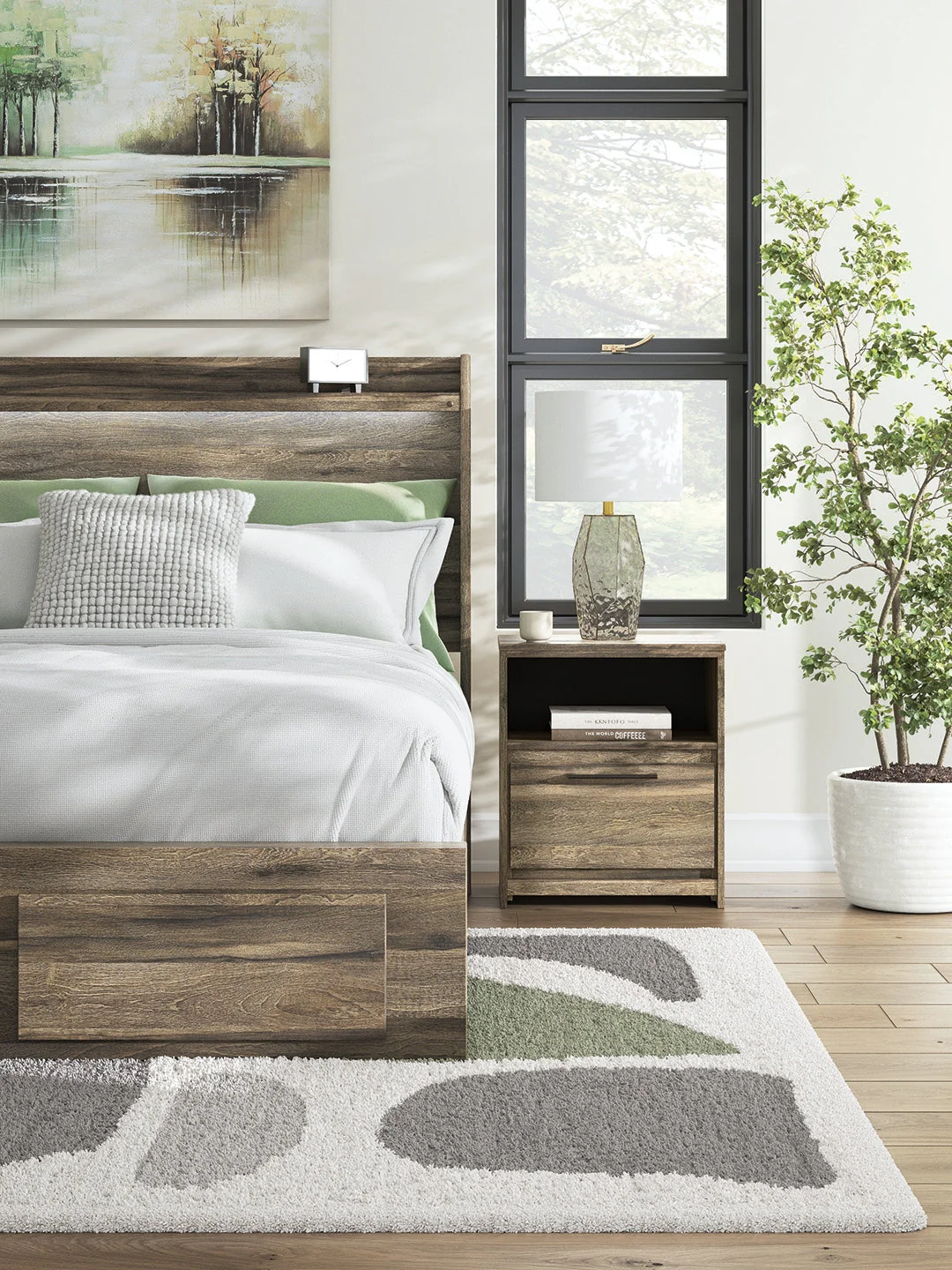 Elbrim Brown Queen Panel Storage Bedroom Set with Dresser, Mirror and Nightstand - Image 24