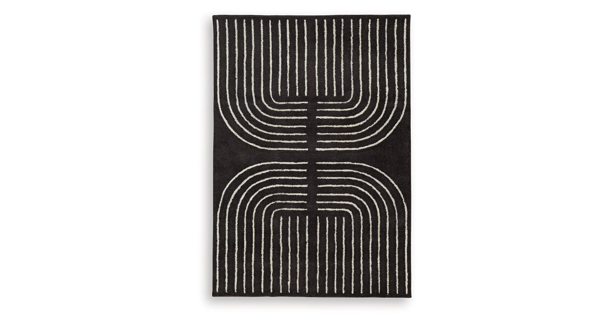 Eldonmore Black/Ivory Medium Rug - Image 6