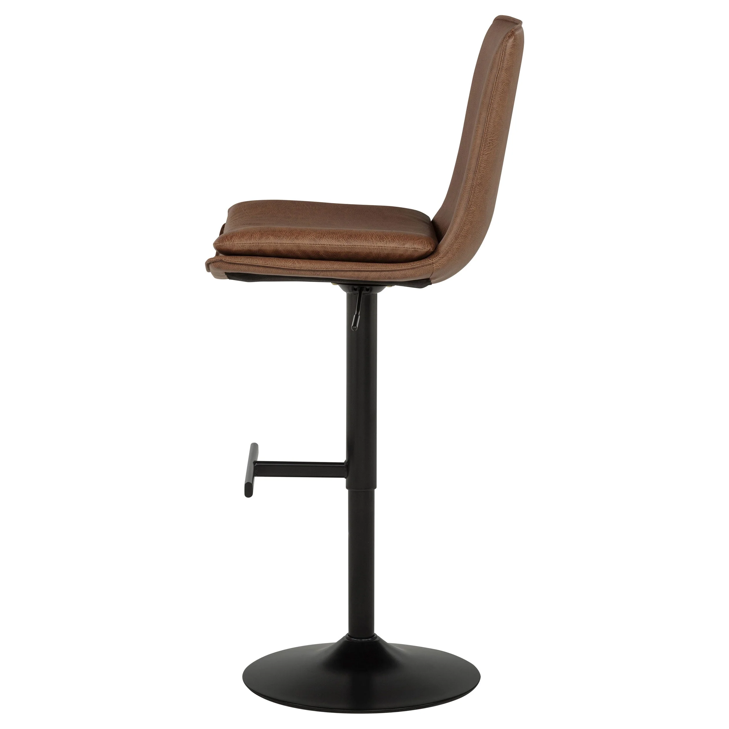 Eldridge Coffee Black Faux Leather Upholstered Adjustable Bar Stool - Image 6