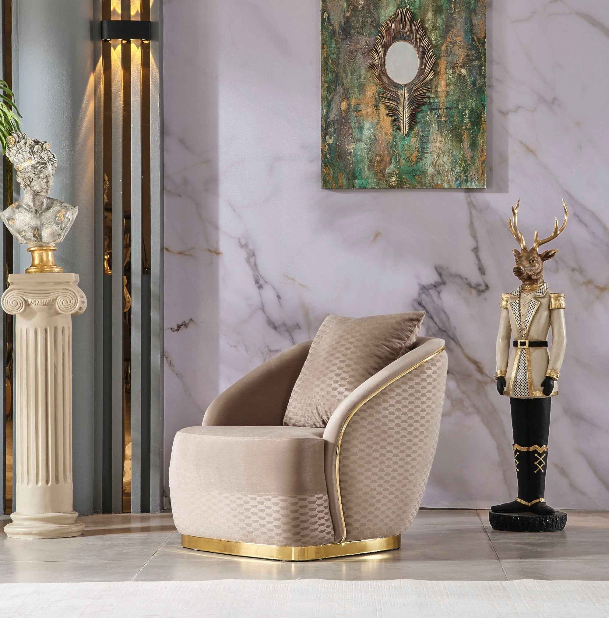 Elegance Chair Beige - Image 2