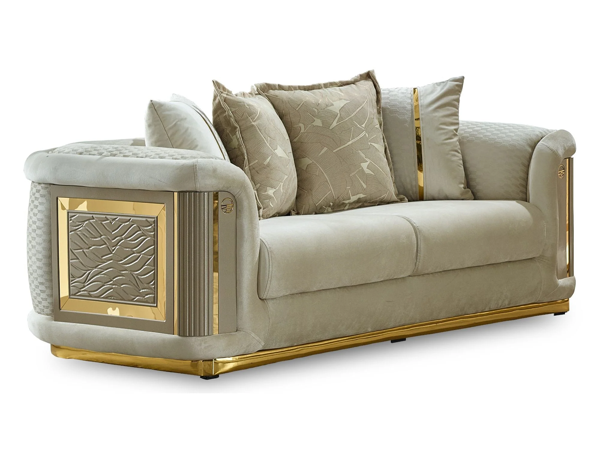 Elegance Cream 3-pieces (Sofa & Loveseat & Chair) Living Room Set - Image 6