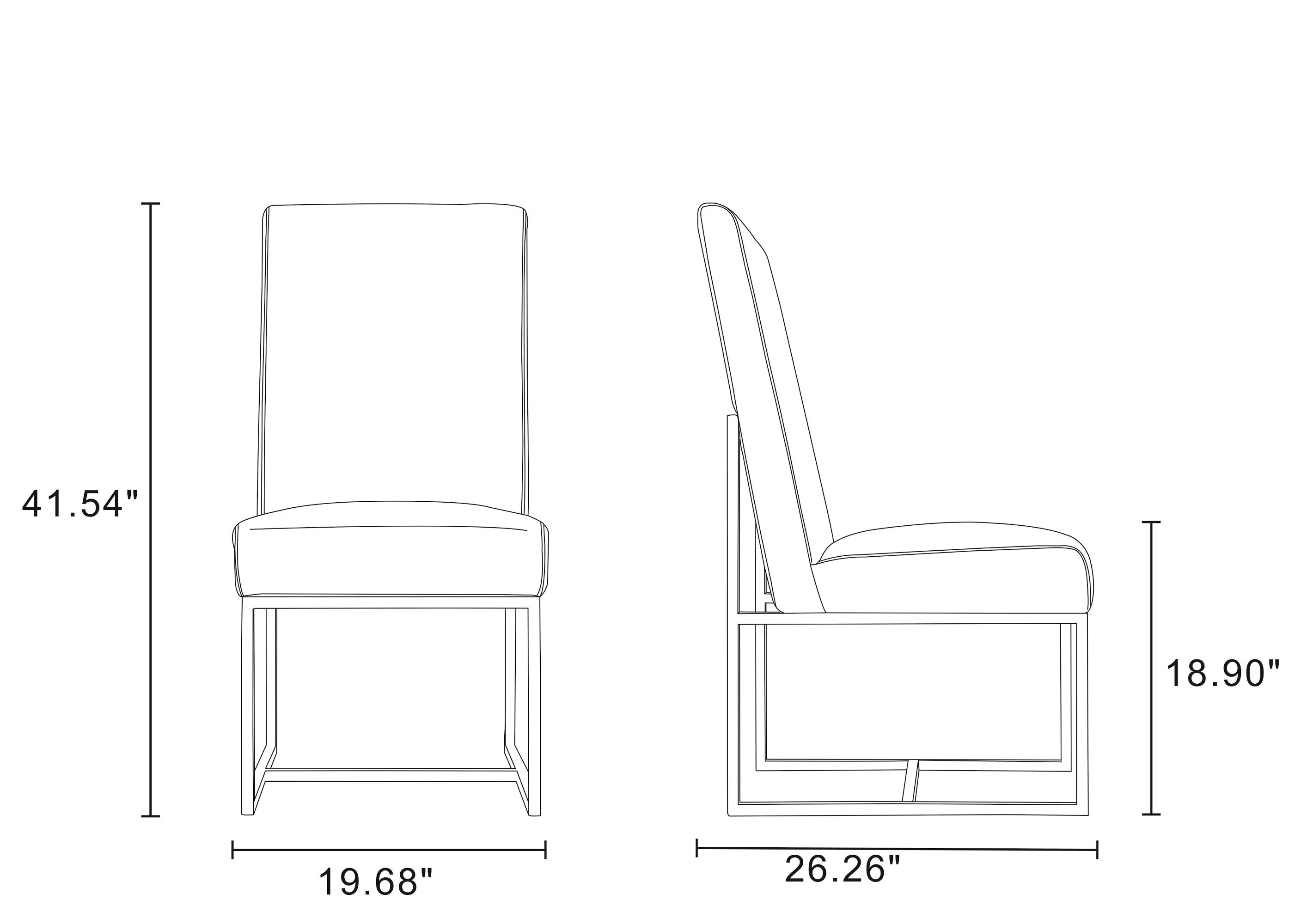 Element 8-Piece Dining Chairs in Blue - Image 4
