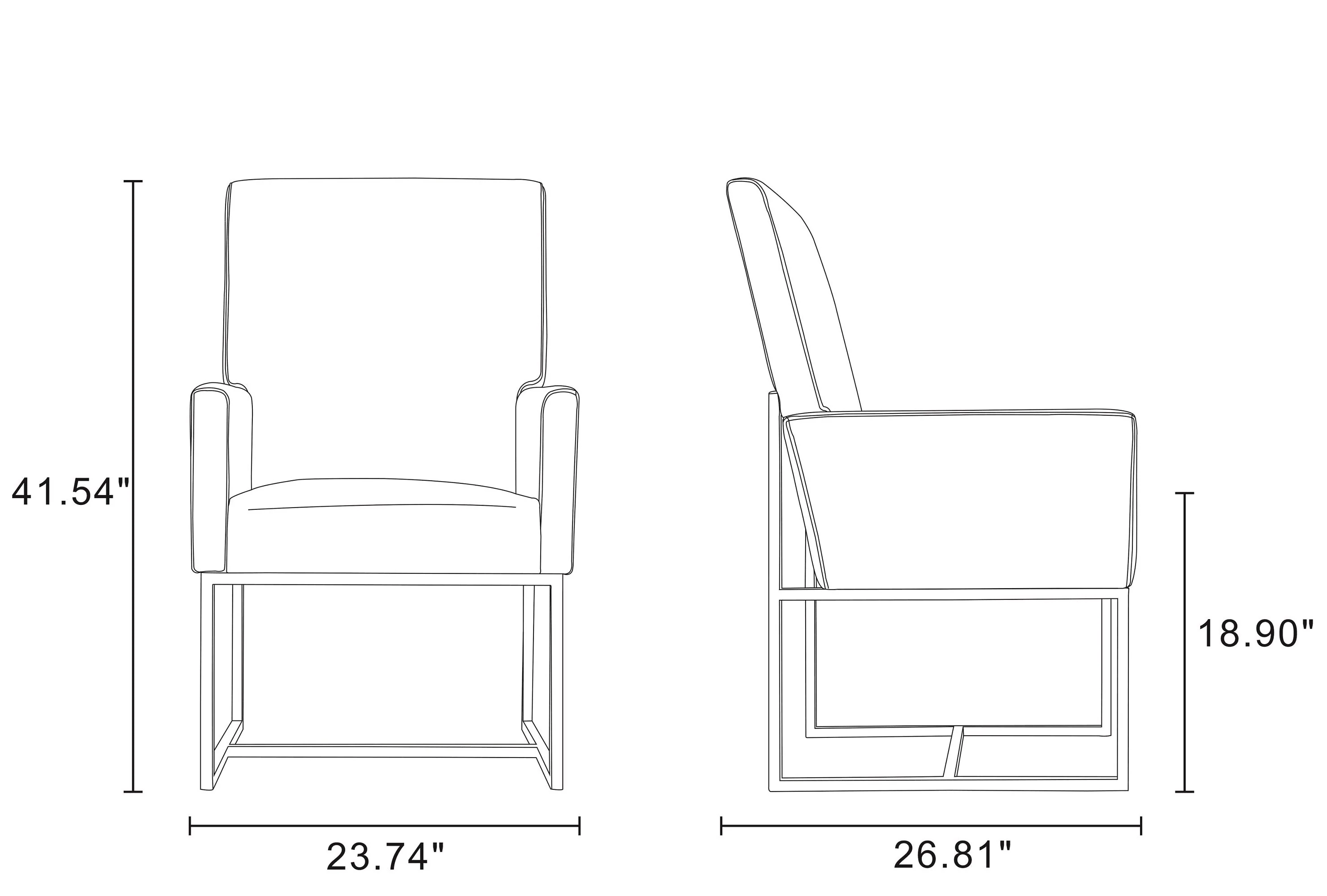 Element Dining Armchair in Blue - Image 3
