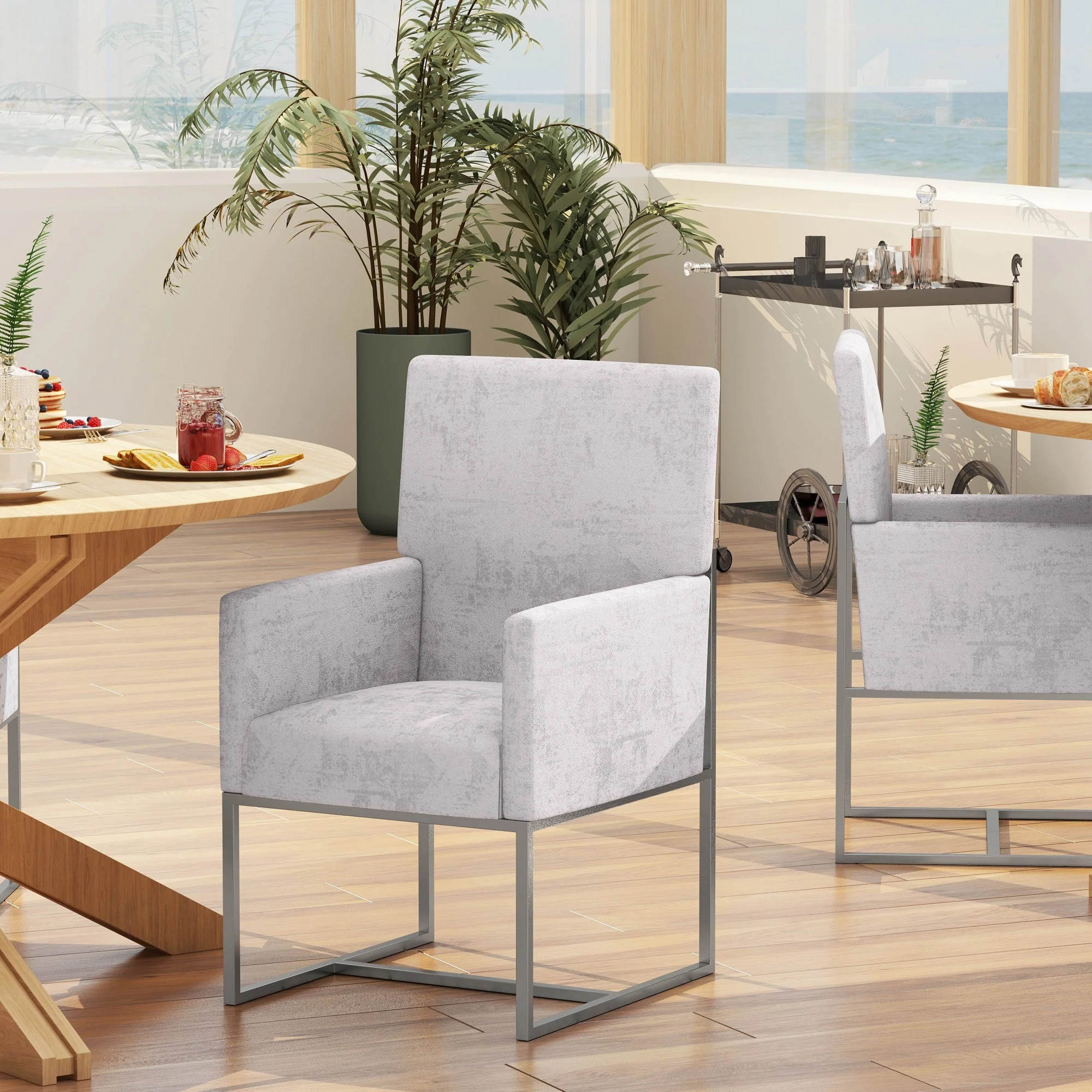 Element Dining Armchair in Grey (set of 2) - Image 2