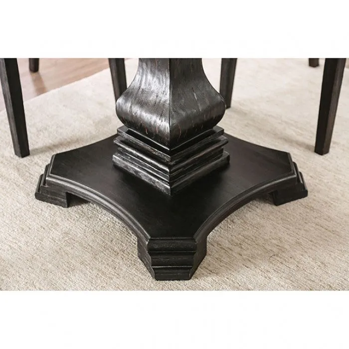 Elfredo White/Antique Black Round 5-Piece Dining Table Set - Image 7