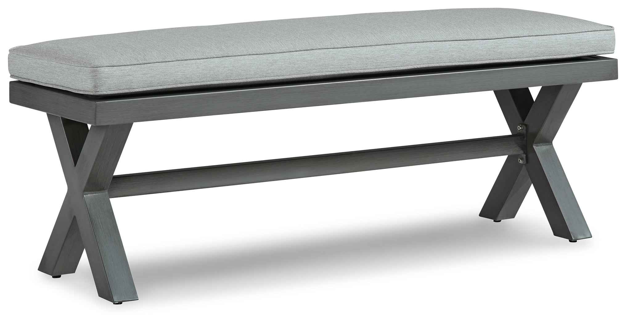 Elite Park Gray Outdoor Bench with Cushion - Image 2