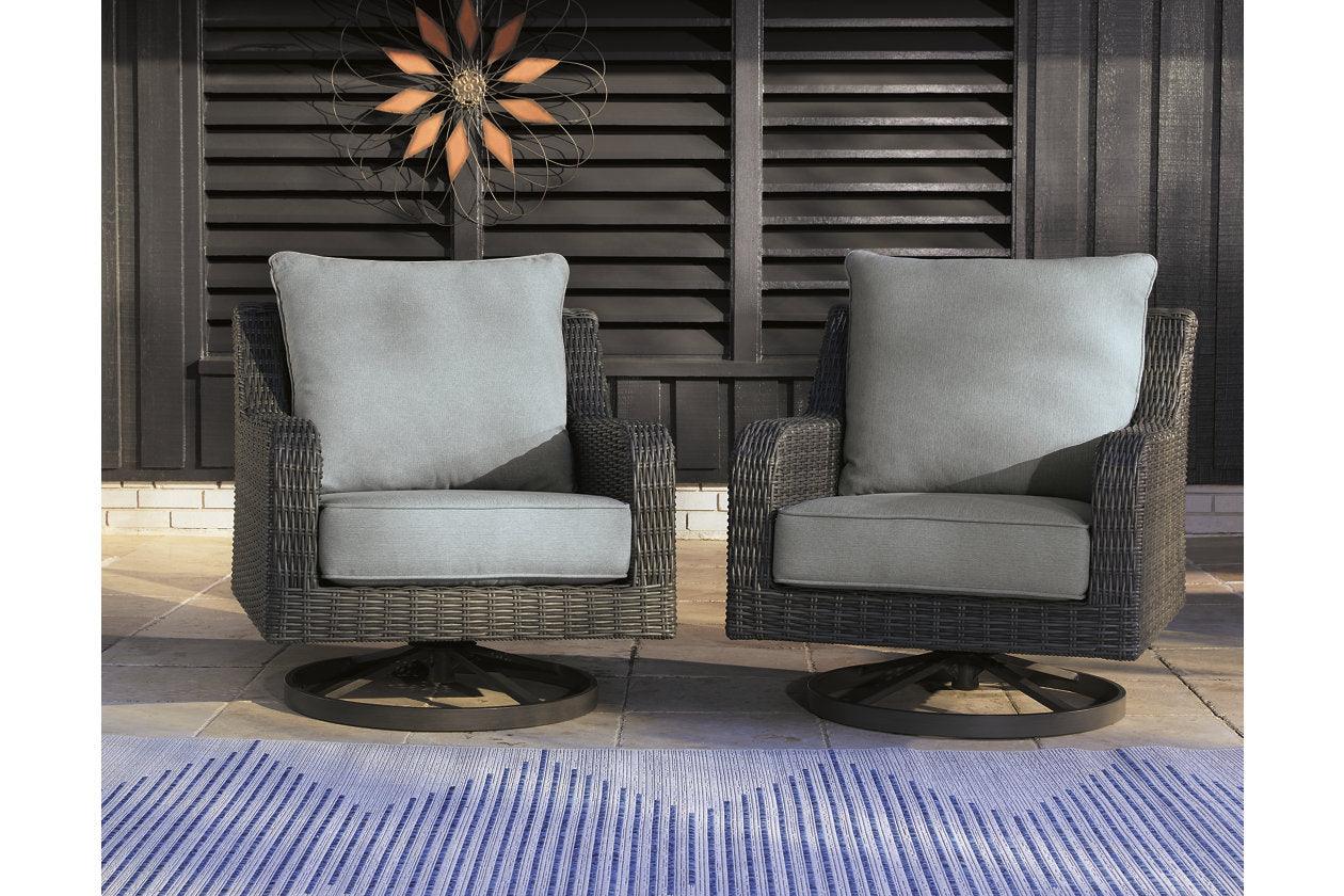 Elite Park Gray Outdoor Swivel Lounge with Cushion - Image 2