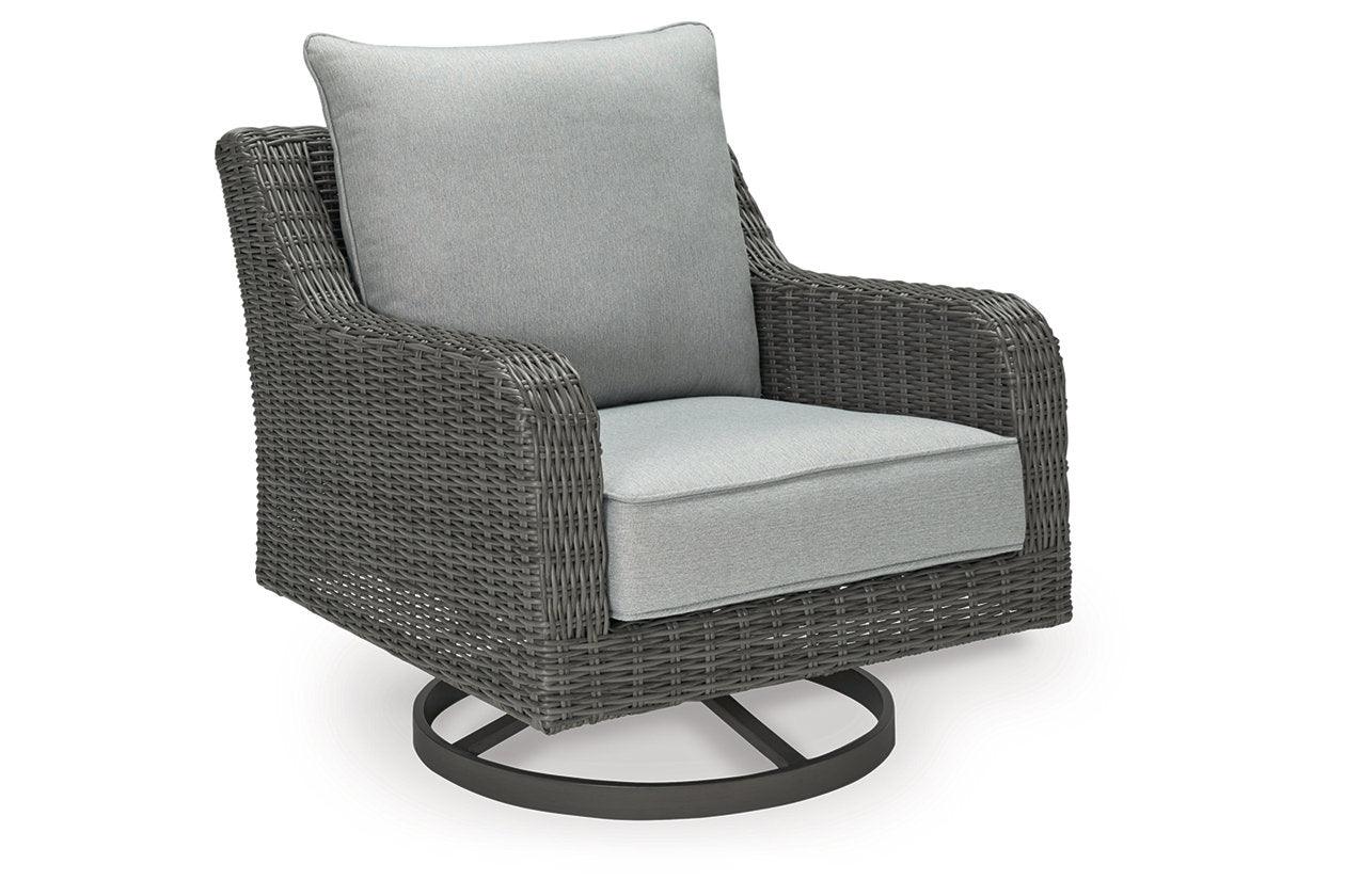 Elite Park Gray Outdoor Swivel Lounge with Cushion - Image 4