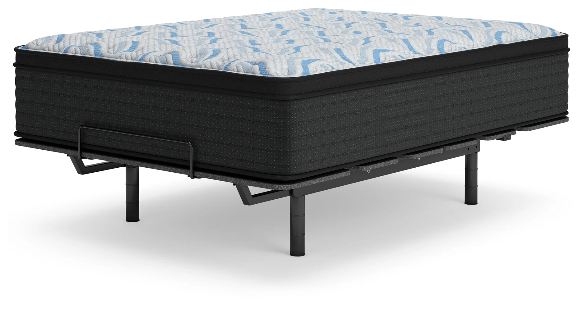 Elite Springs Plush Gray/Blue Twin Mattress - Image 6