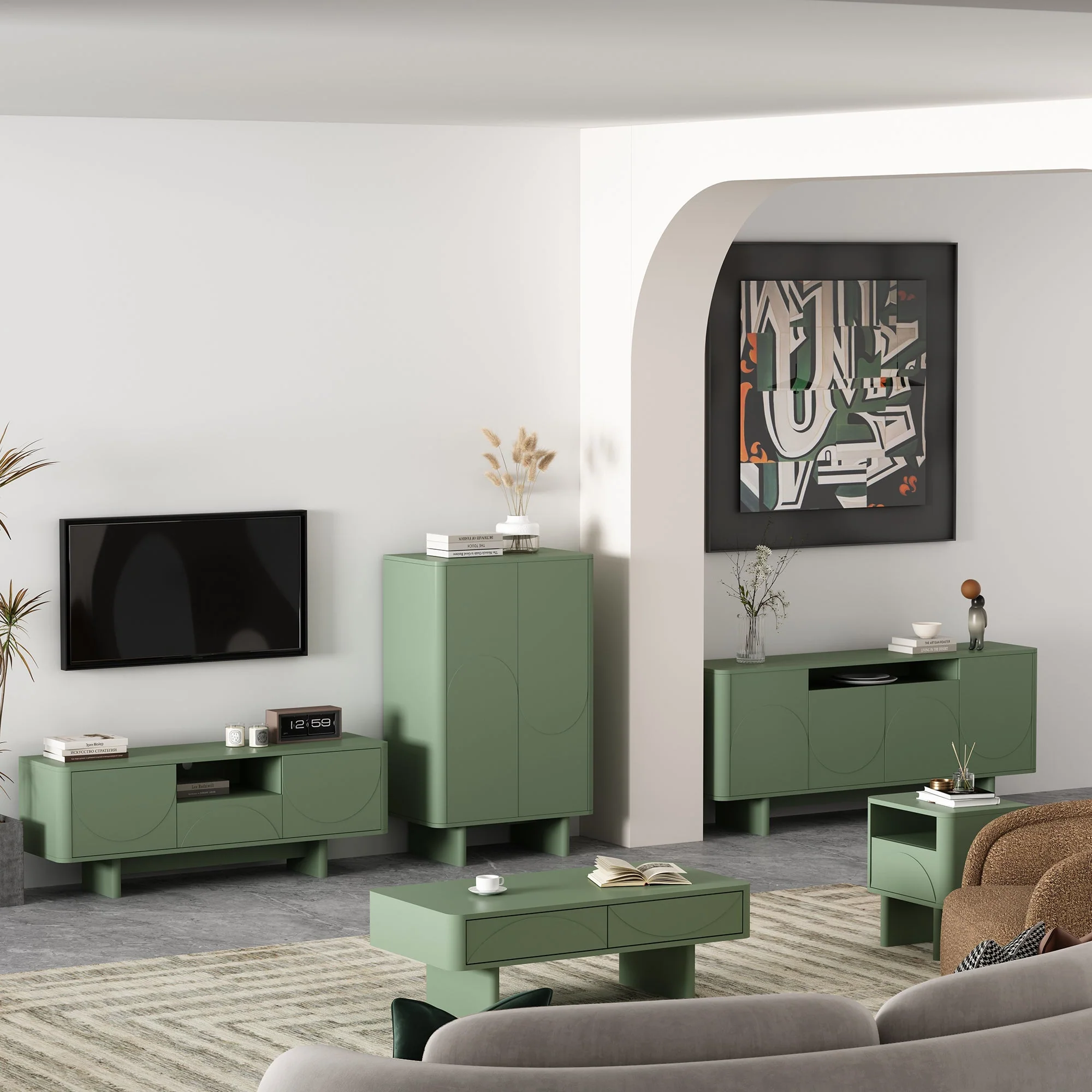 Ella Nightstand in Sage Green - Image 11
