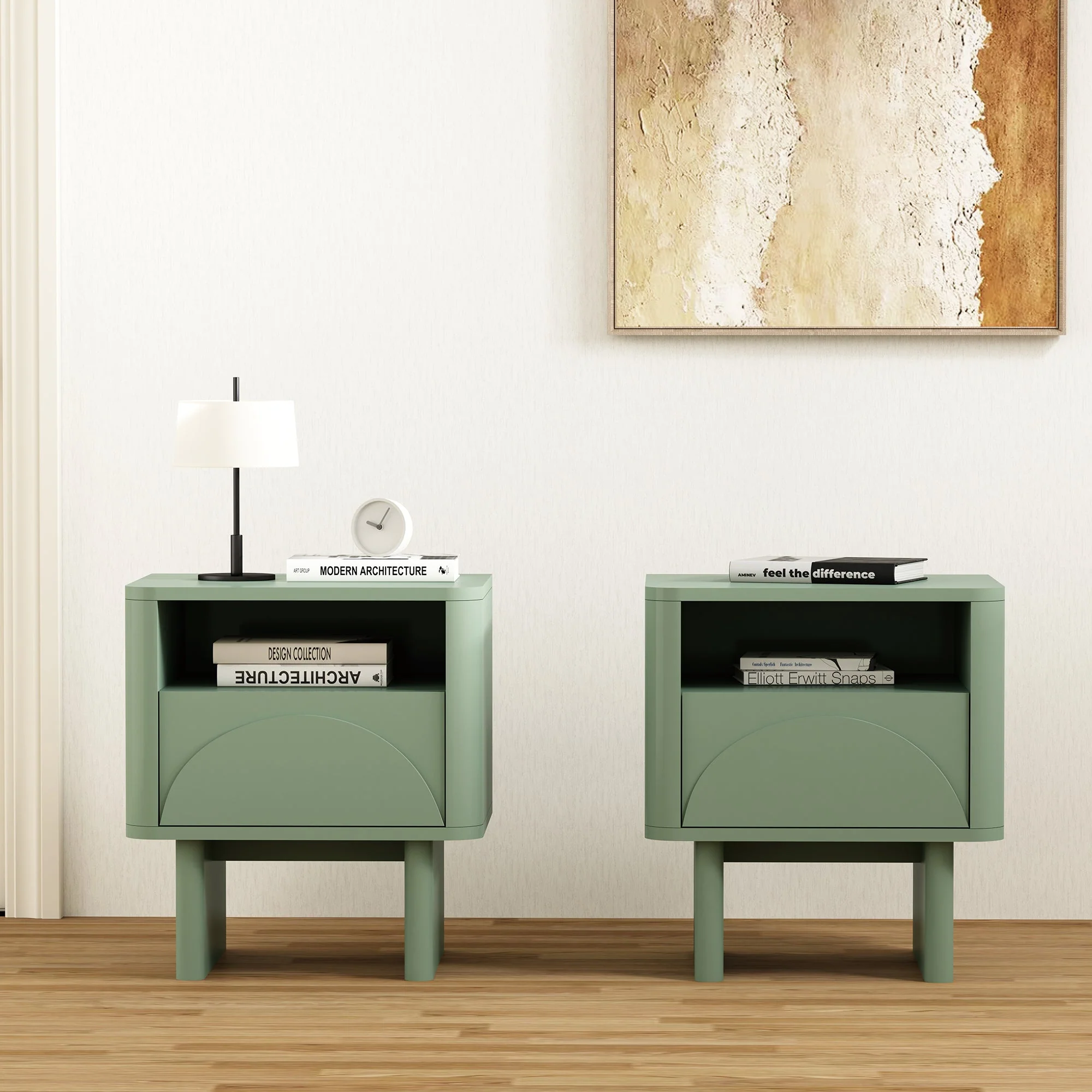 Ella Nightstand in Sage Green (set of 2) - Image 2