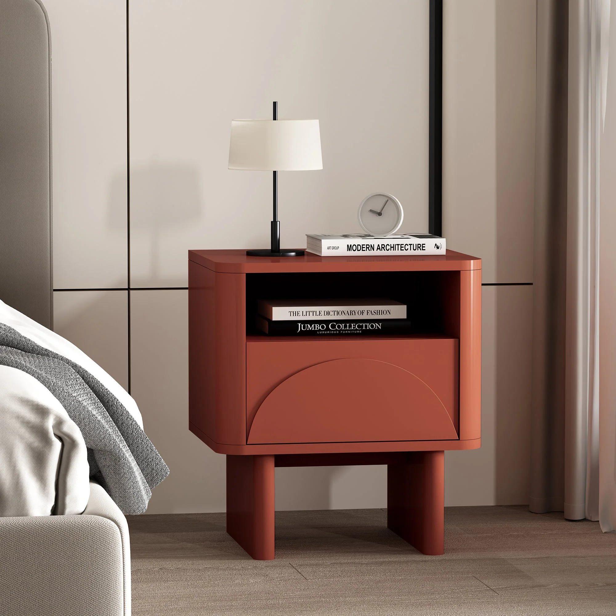 Ella Nightstand in Terracotta - Image 2