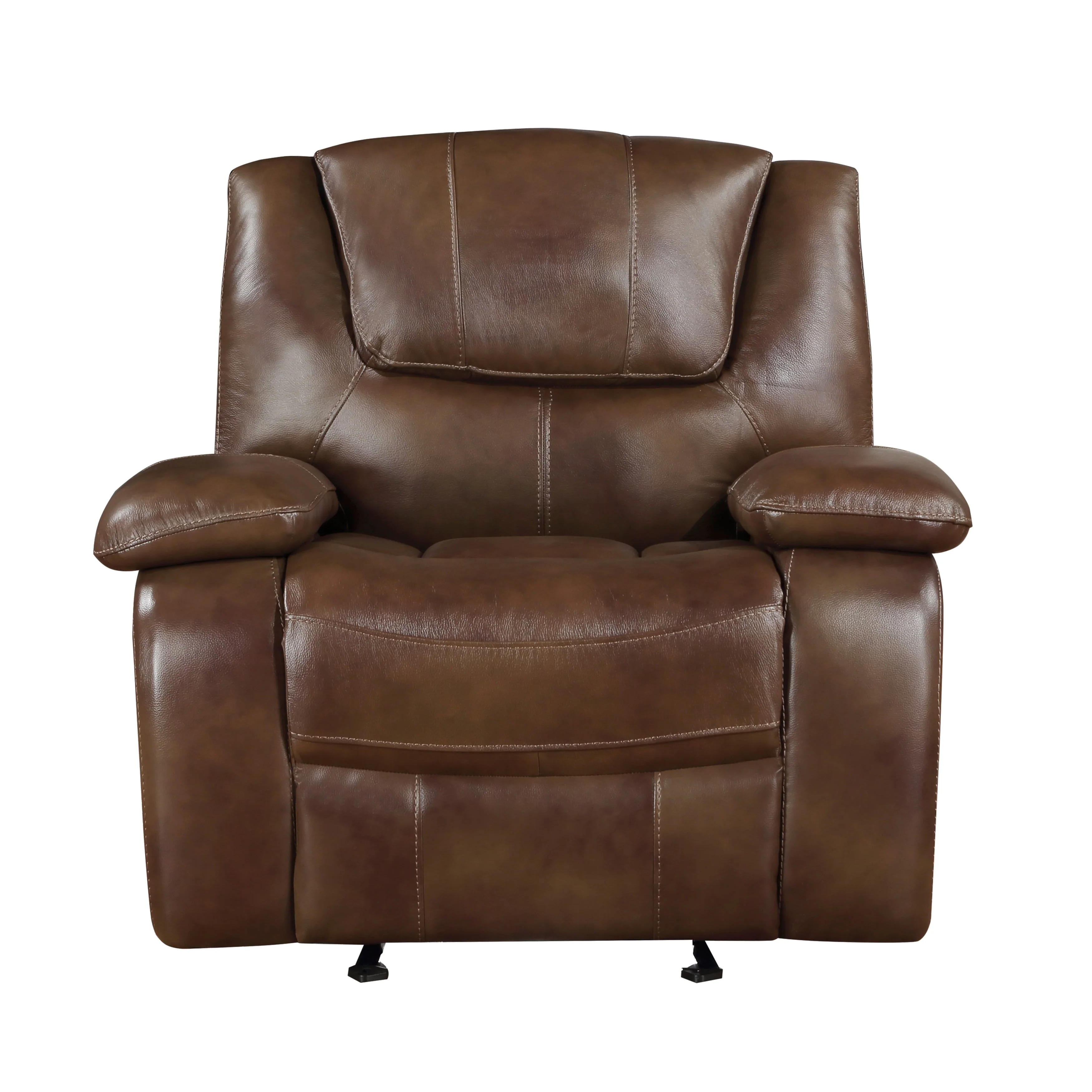 Ellicott Brown Leather Glider Reclining Chair