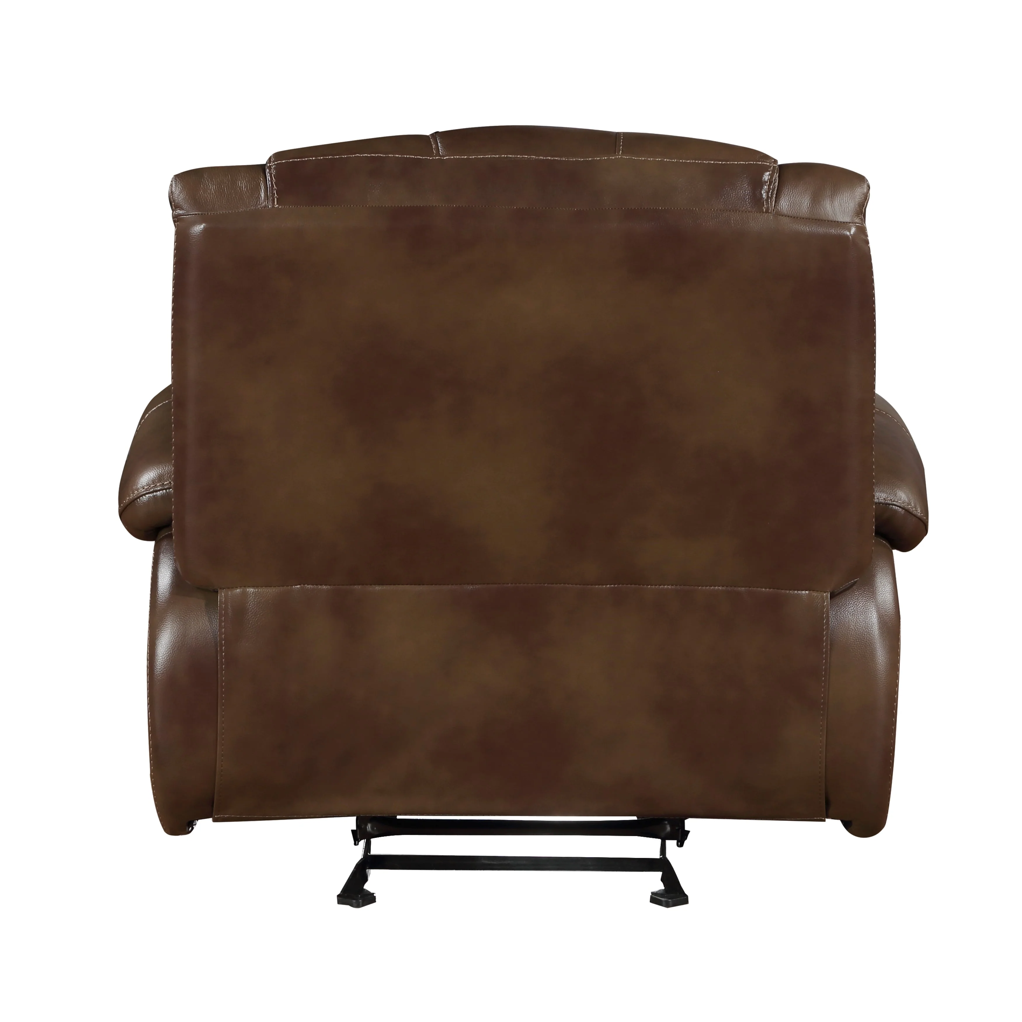 Ellicott Brown Leather Glider Reclining Chair - Image 5