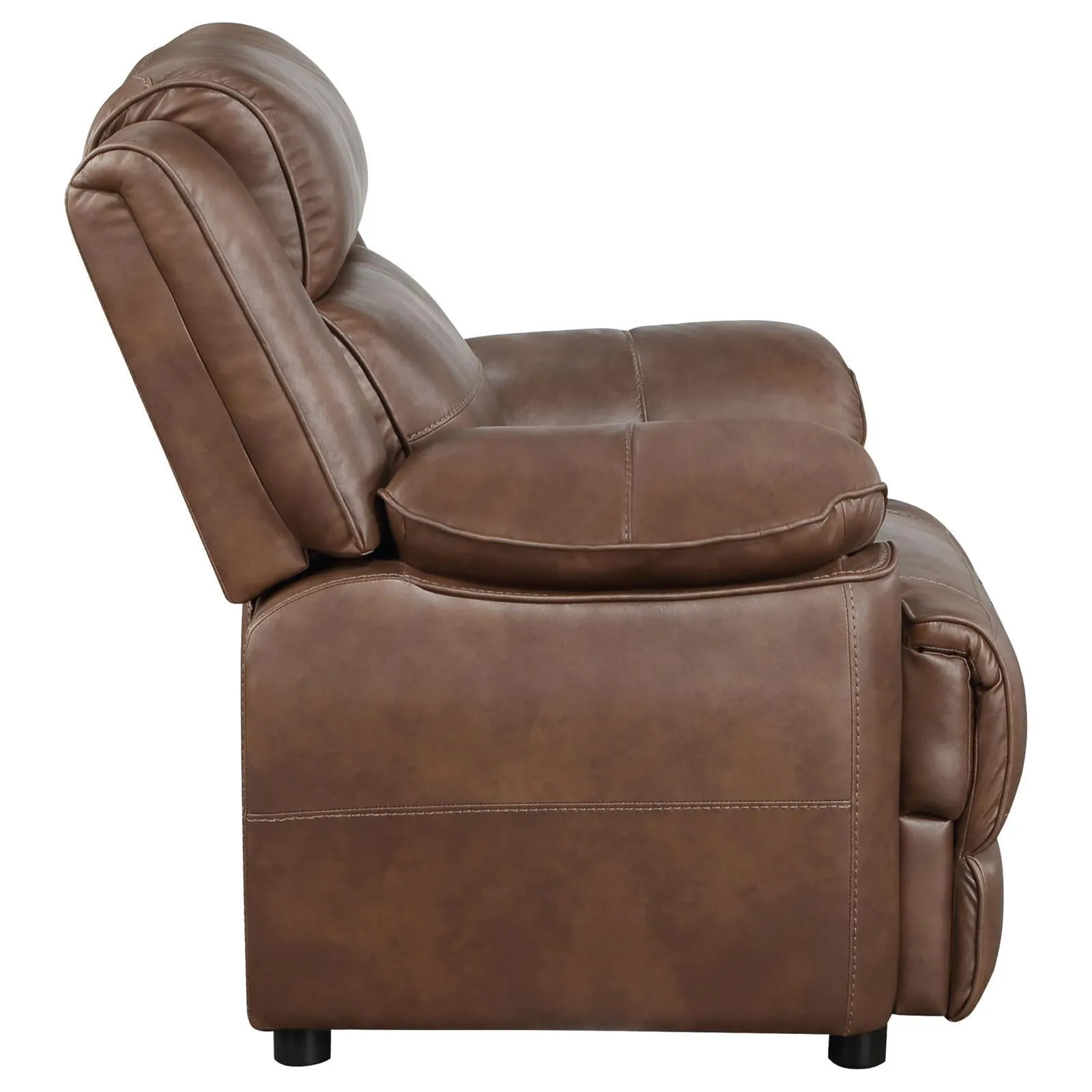 Ellington Dark Brown 3-piece Upholstered Padded Arm Sofa Set - Image 12