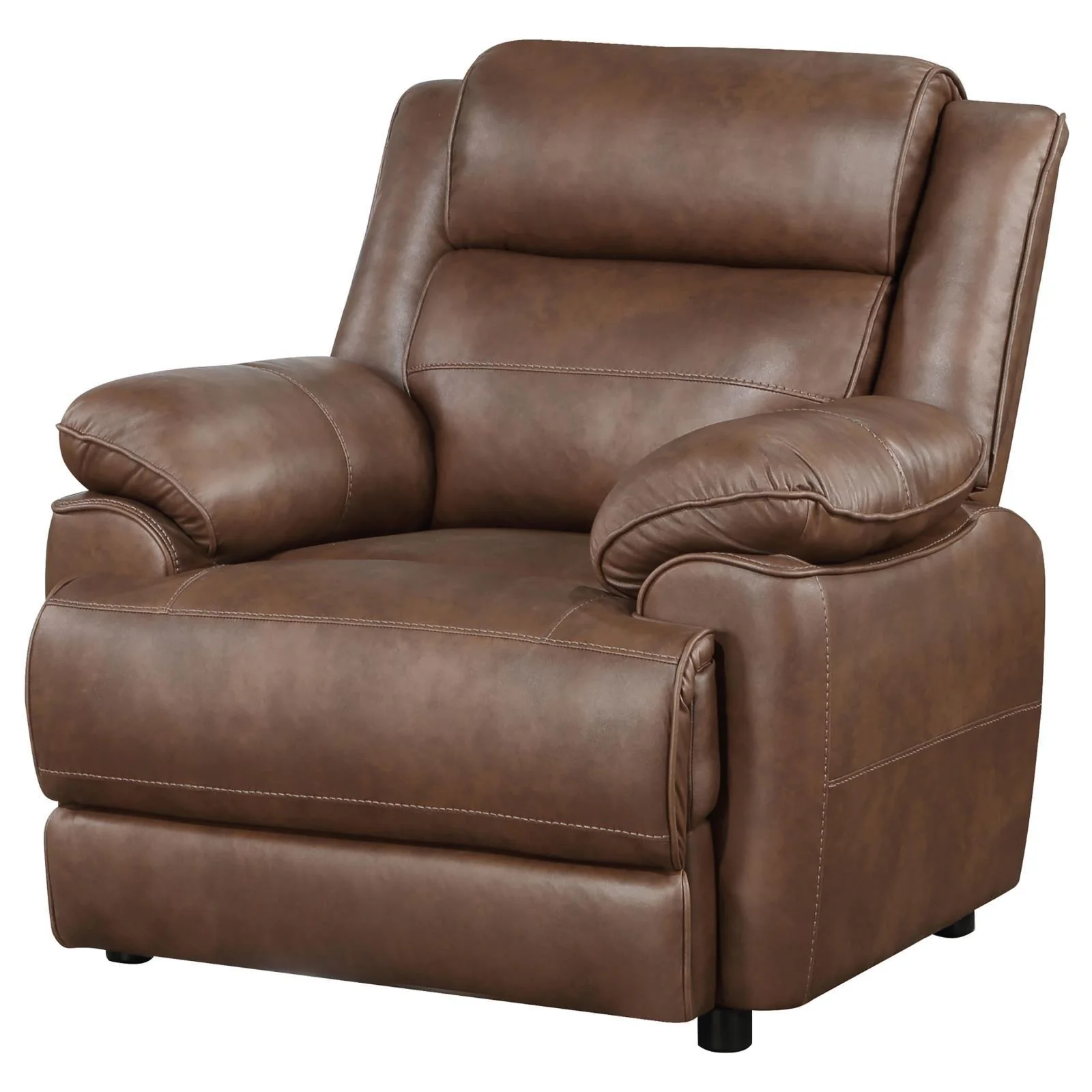 Ellington Dark Brown Upholstered Padded Arm Accent Chair - Image 3