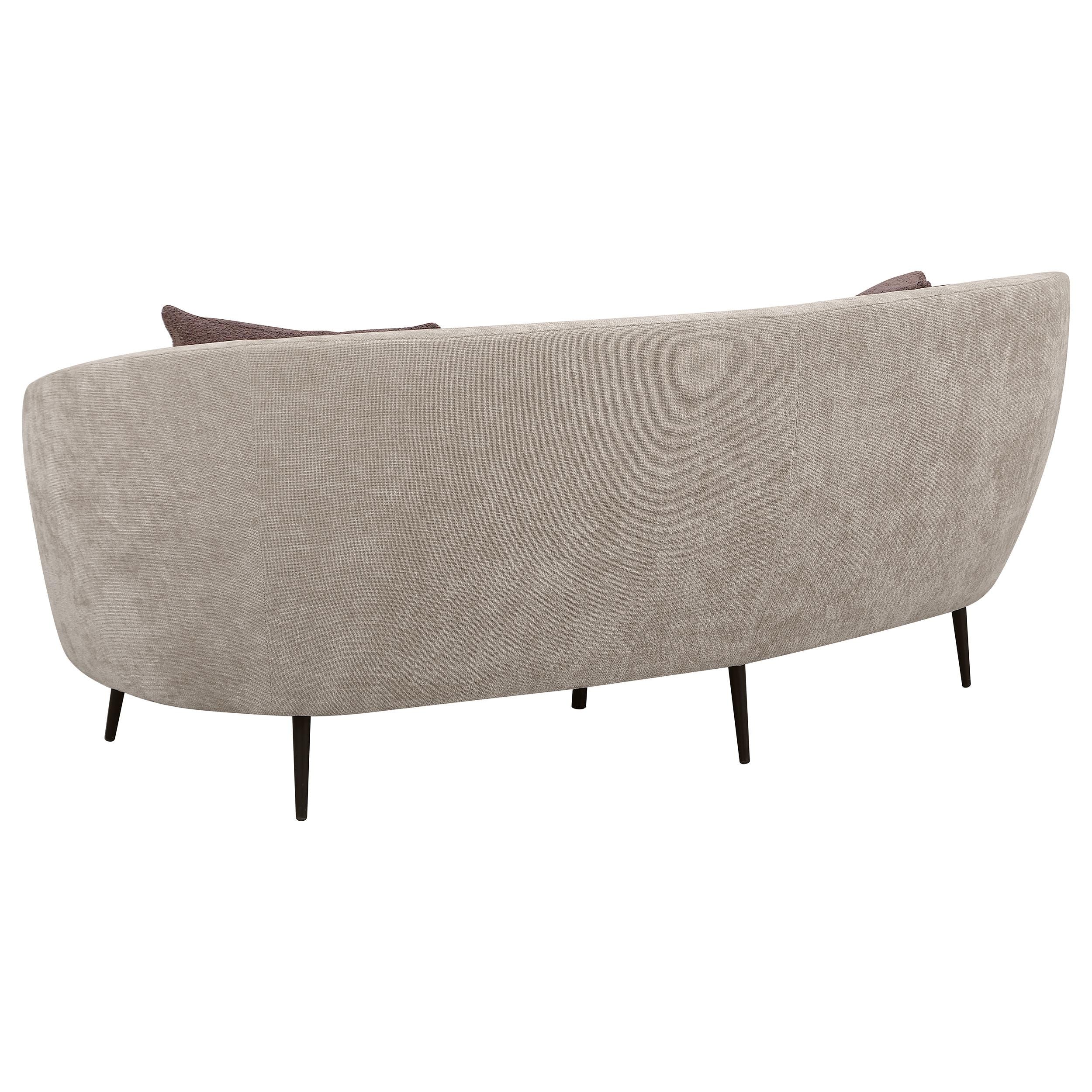 Ellorie Beige Upholstered Curved Living Room Set - Image 5