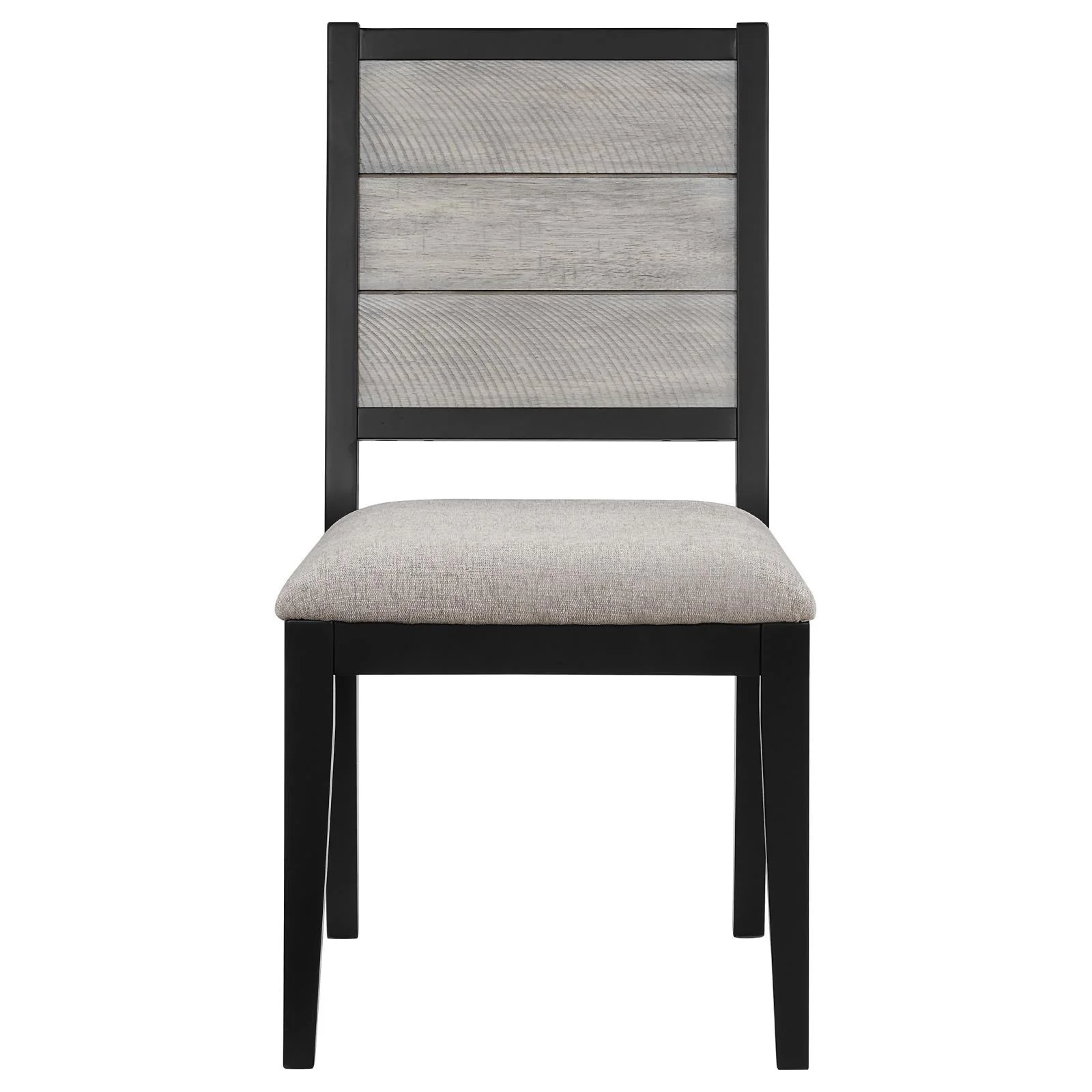 Elodie Upholstered Padded Seat Dining Side Chair Dove Grey and Black (Set of 2) - Image 2