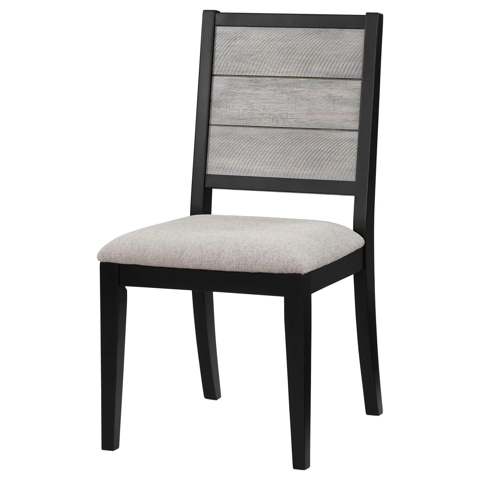 Elodie Upholstered Padded Seat Dining Side Chair Dove Grey and Black (Set of 2) - Image 3