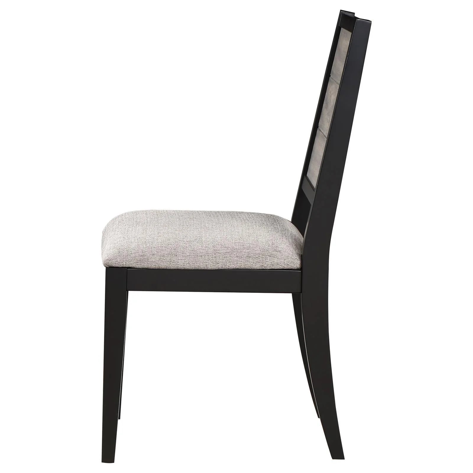 Elodie Upholstered Padded Seat Dining Side Chair Dove Grey and Black (Set of 2) - Image 4