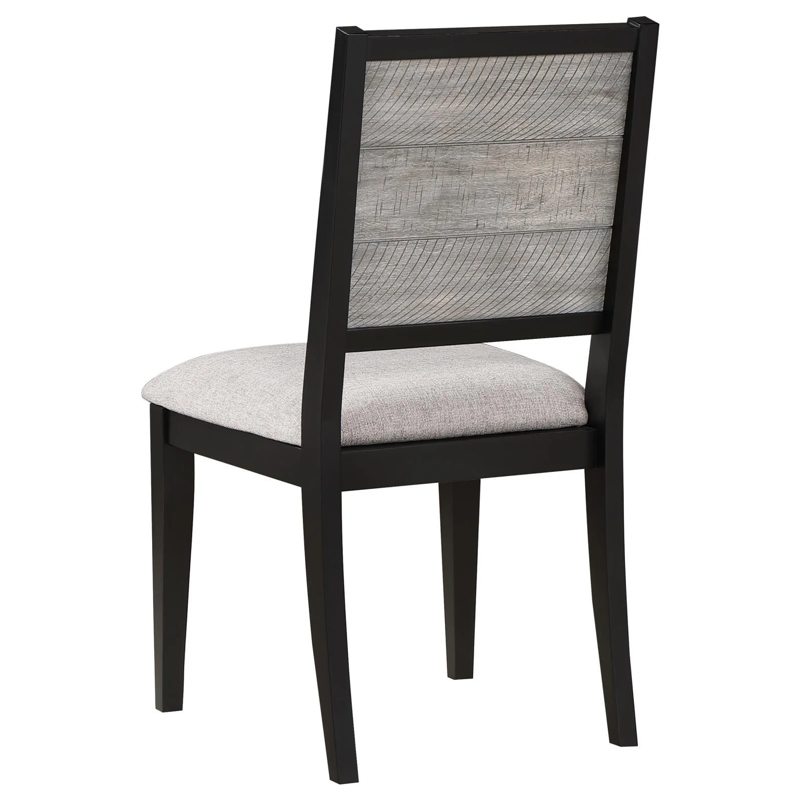 Elodie Upholstered Padded Seat Dining Side Chair Dove Grey and Black (Set of 2) - Image 5