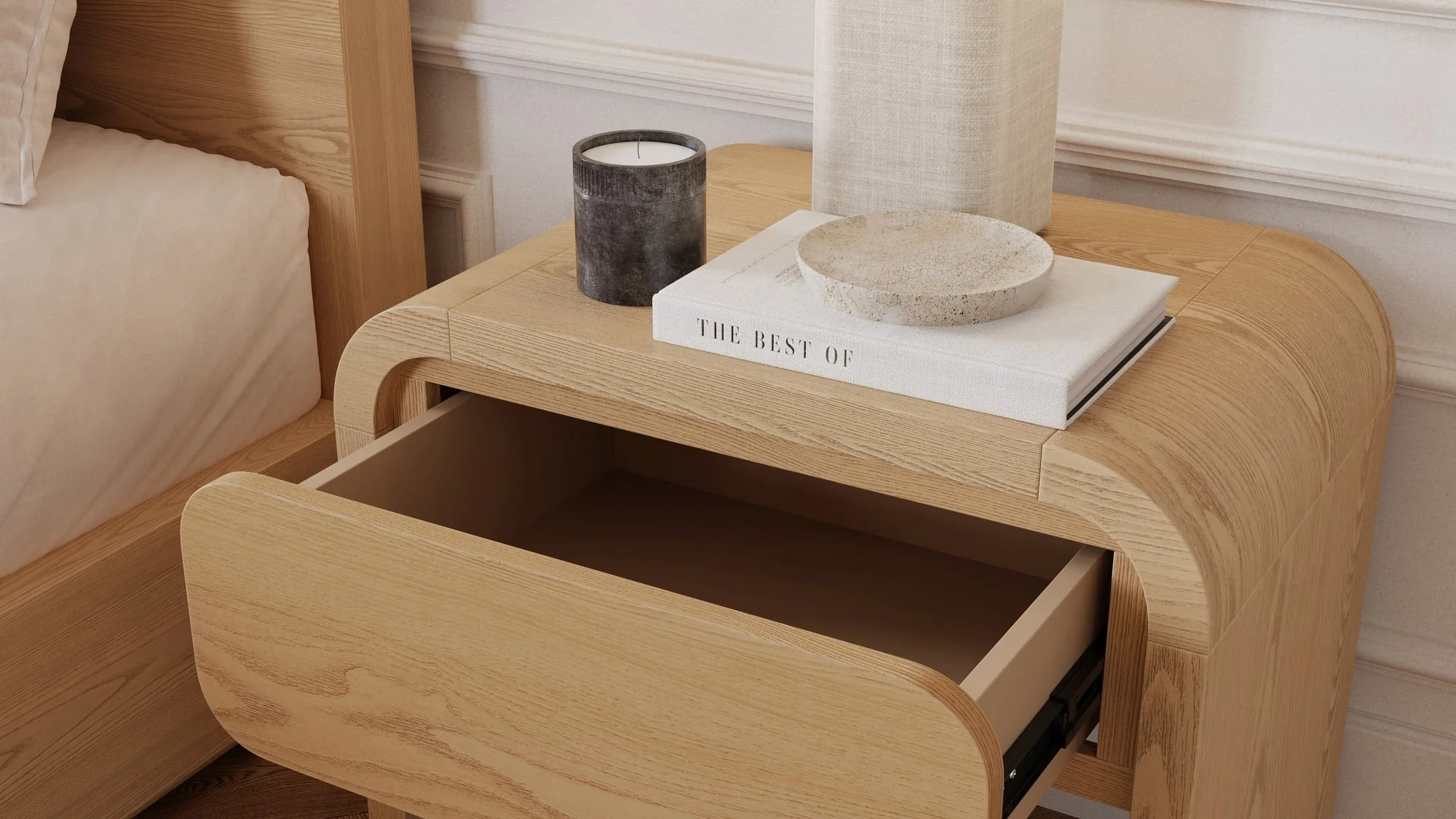 Elora Timber One Drawer Nightstand - Image 9