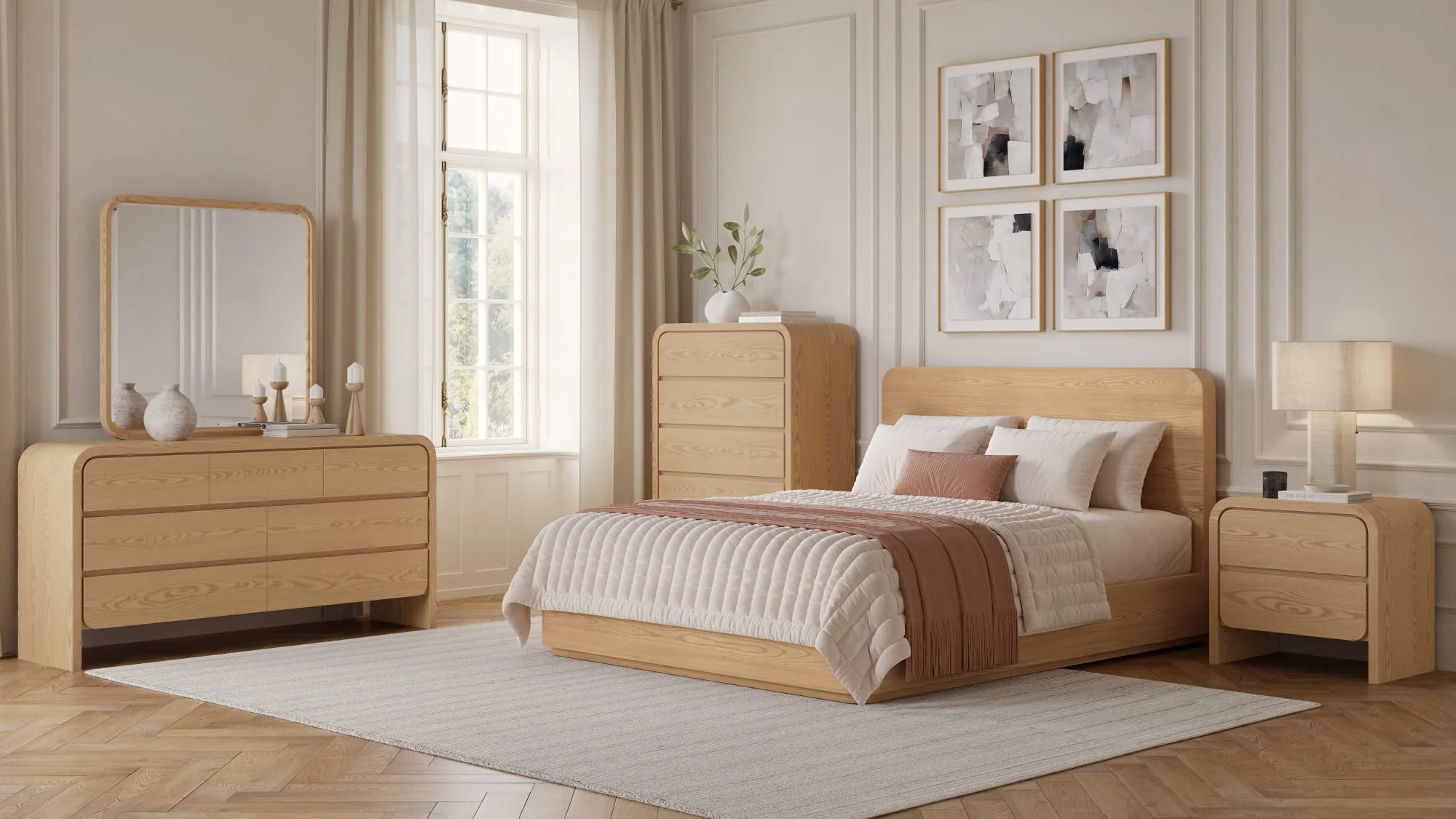Elora Timber Two Drawer Nightstand - Image 7